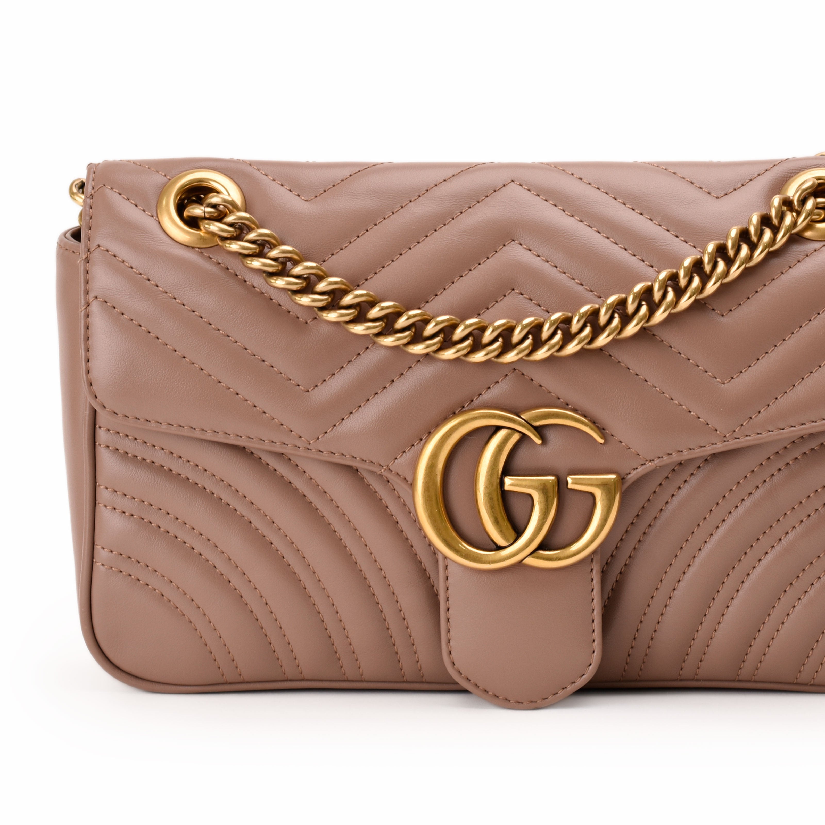 Gucci GG Marmont Medium Shoulder Bag Antique Rose