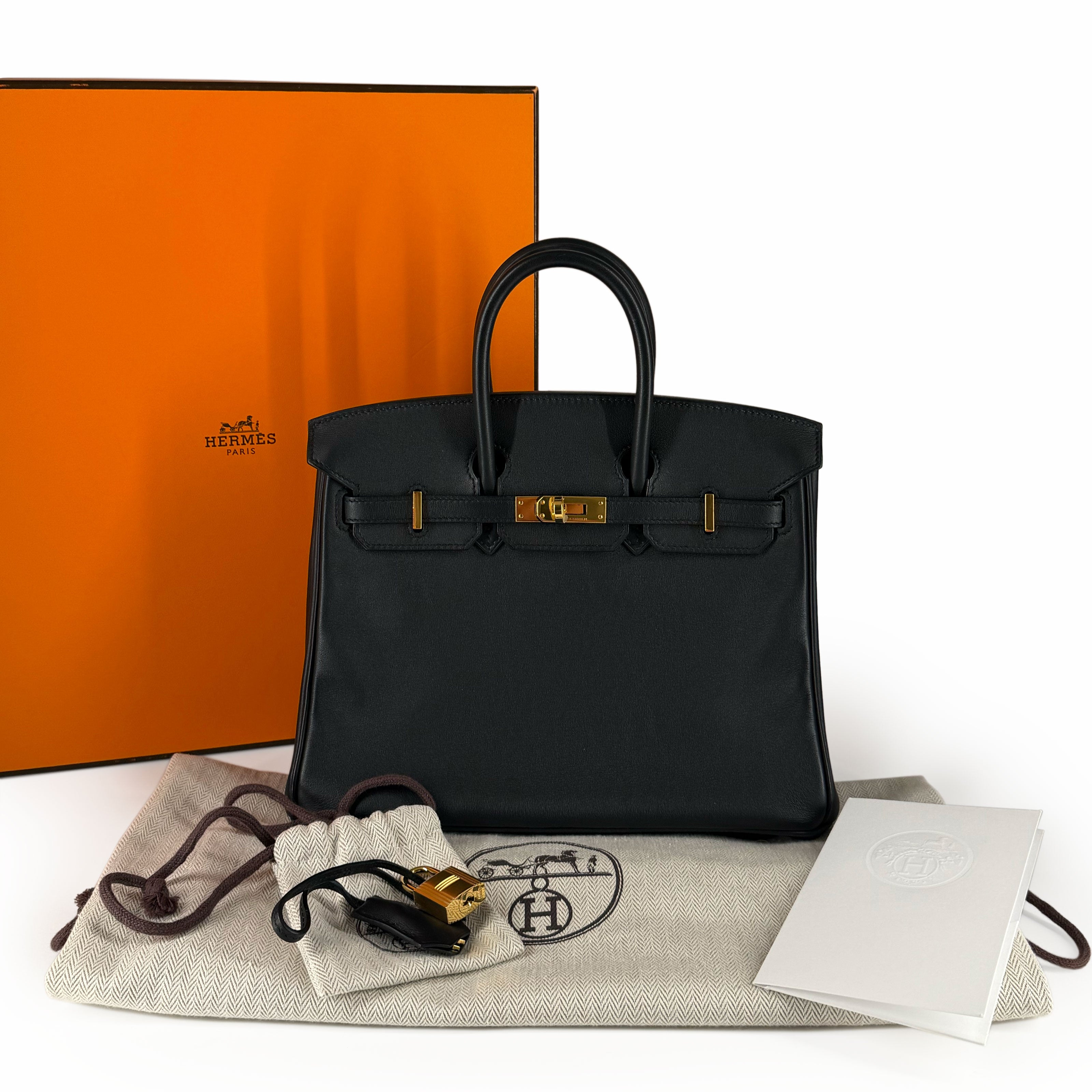 Hermès Birkin 25 Black Swift GHW