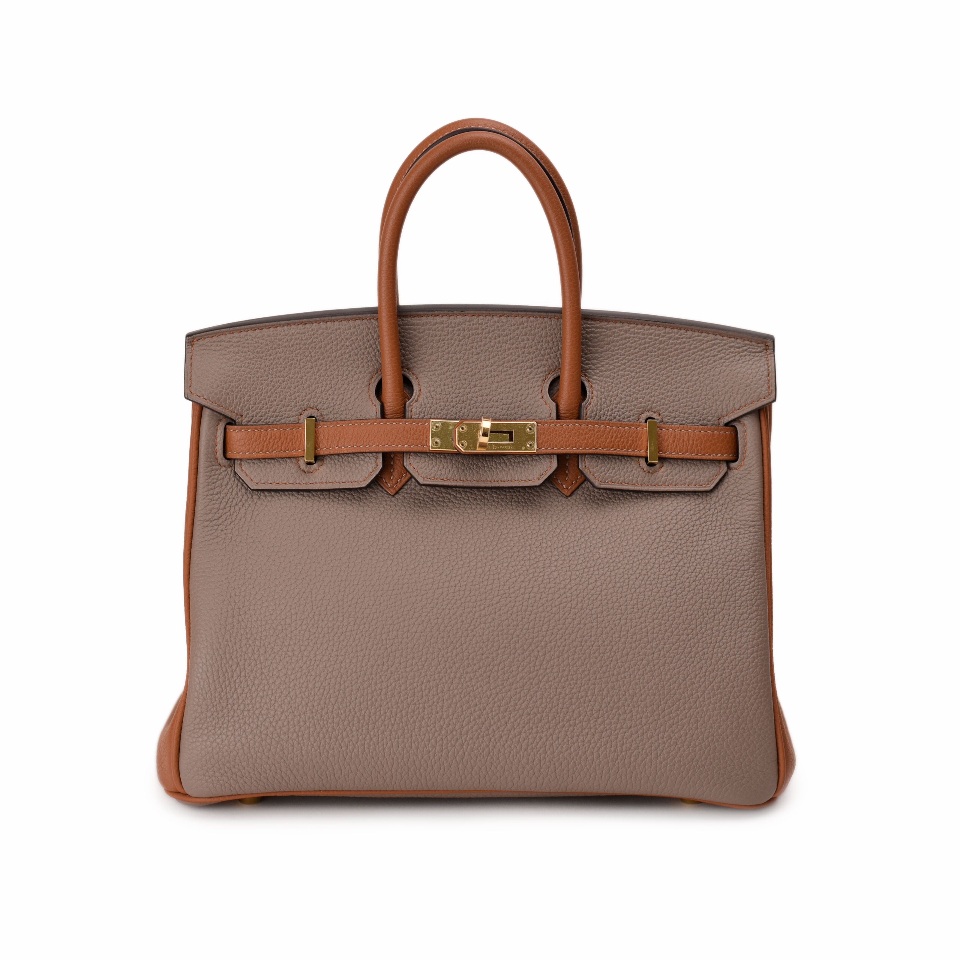 Hermès Birkin 25 Gris Mouette/Gold Togo PBHW