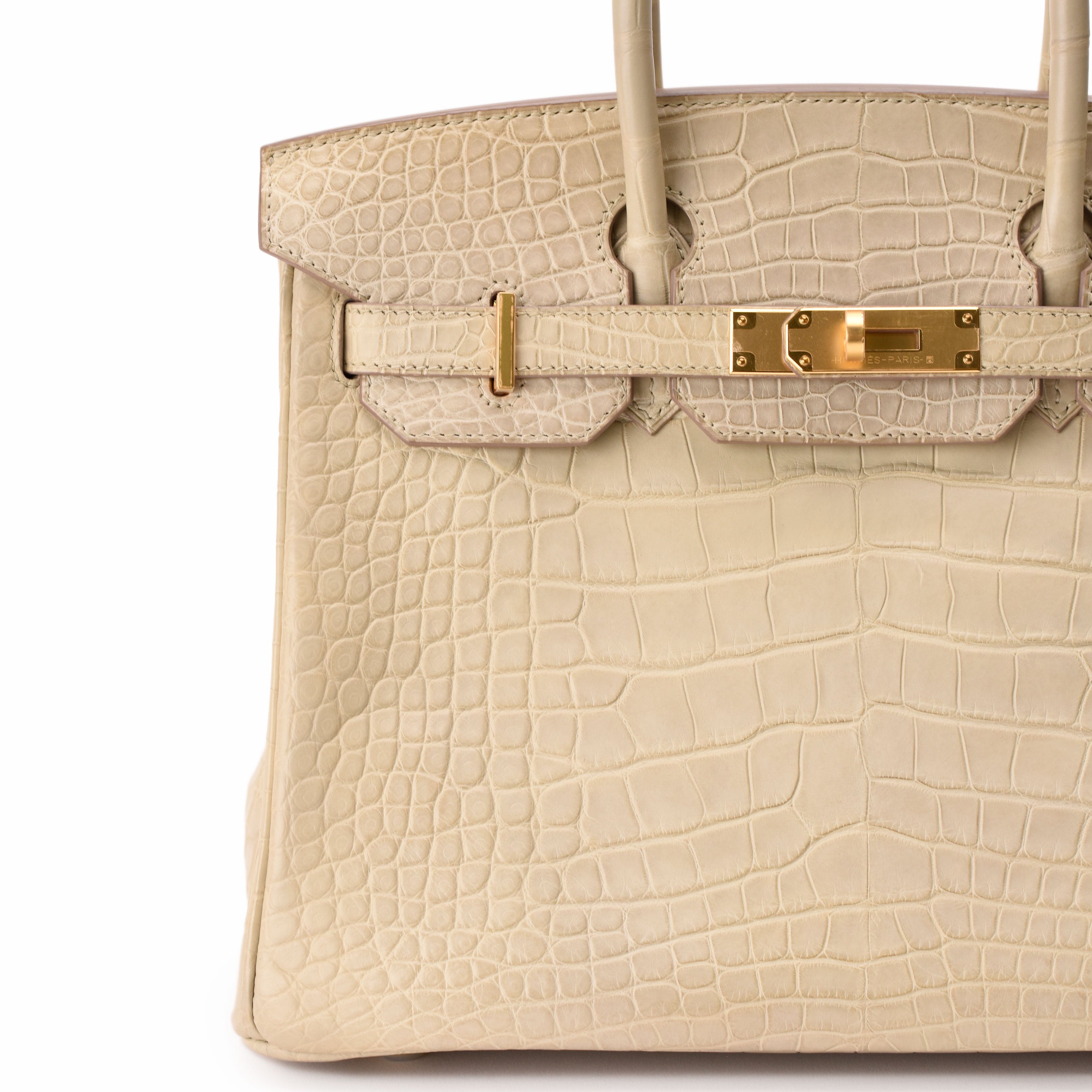 Hermès Birkin 30 Beton Matte Alligator GHW