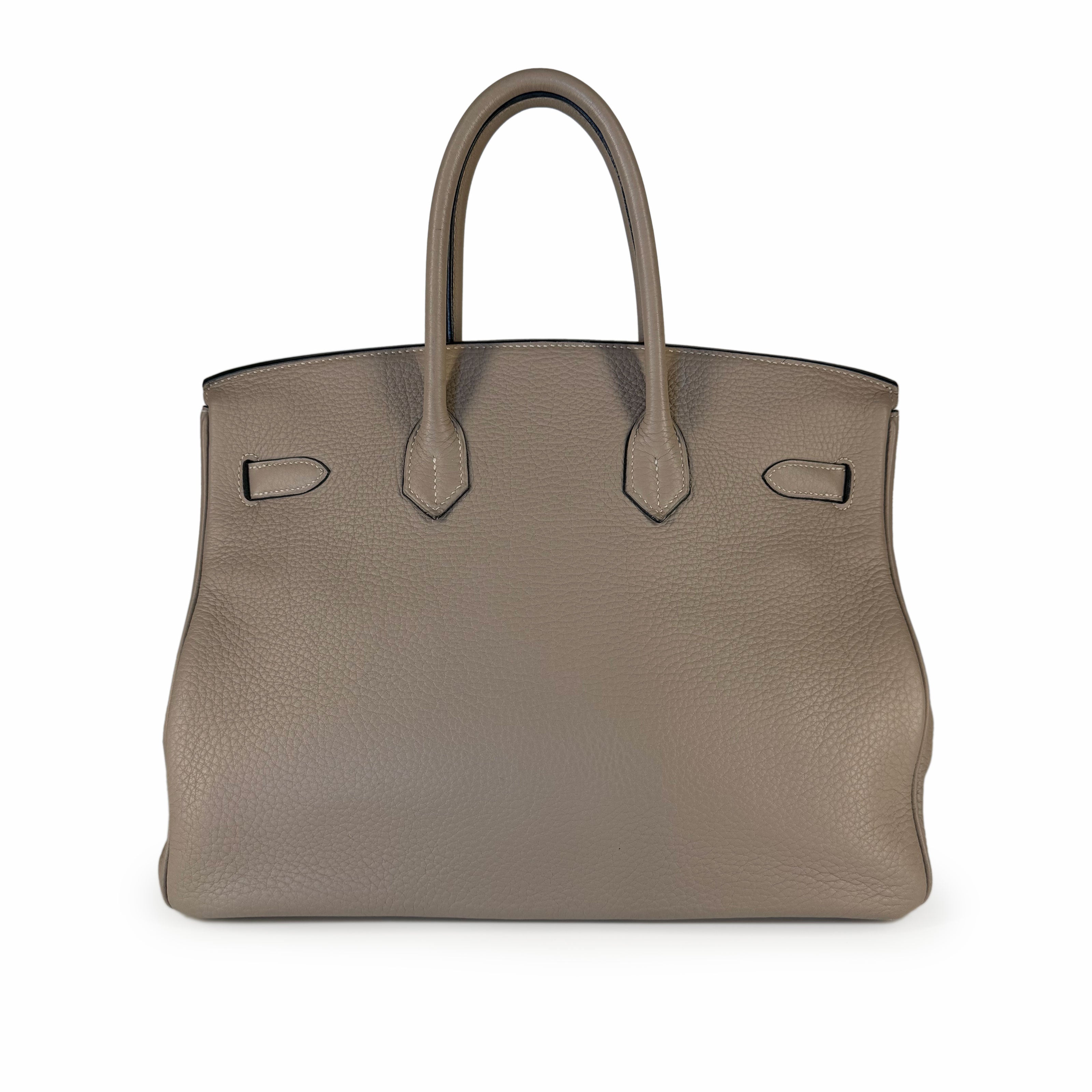 Hermès Birkin 35 Clemence Dove Grey PHW