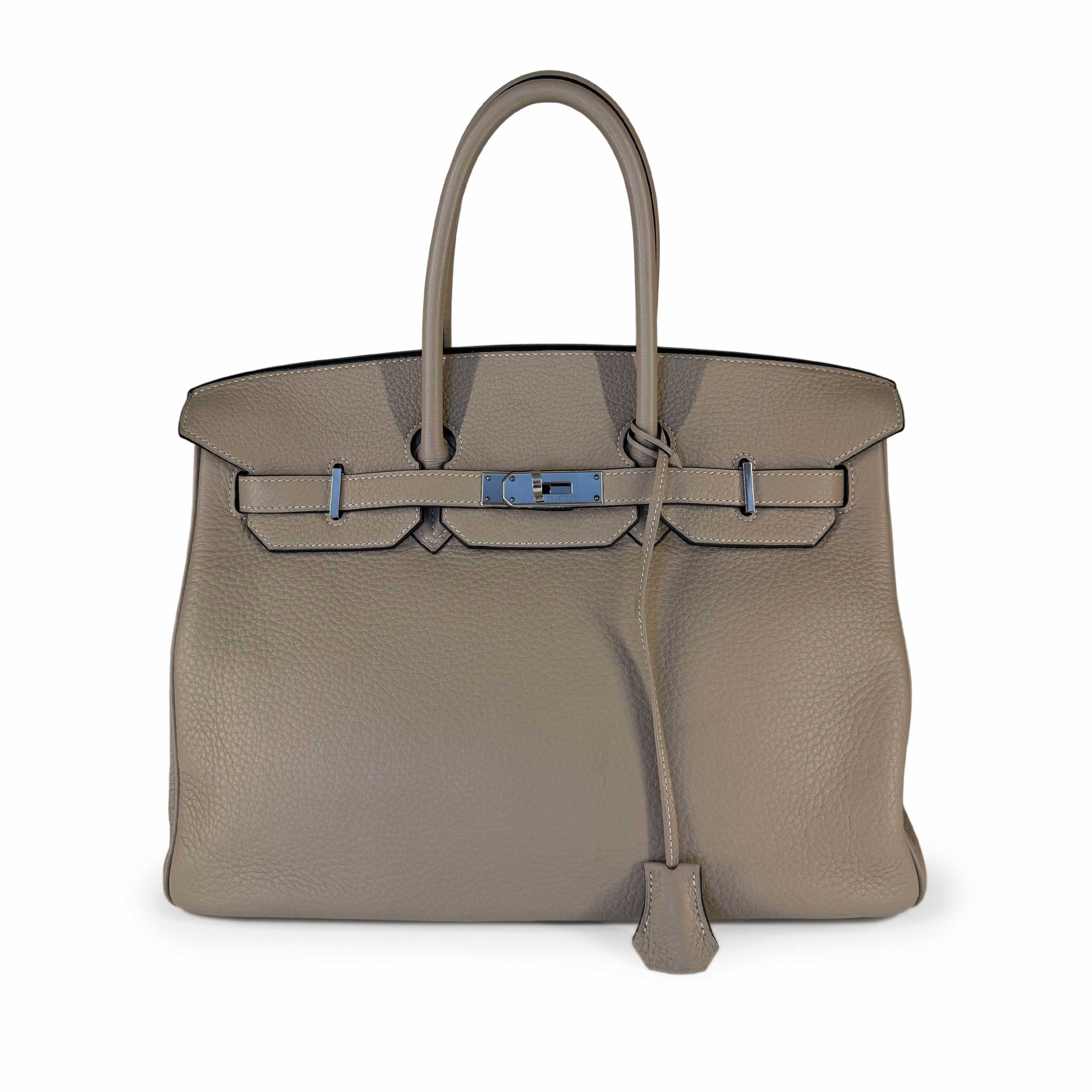 Hermès Birkin 35 Clemence Dove Grey PHW