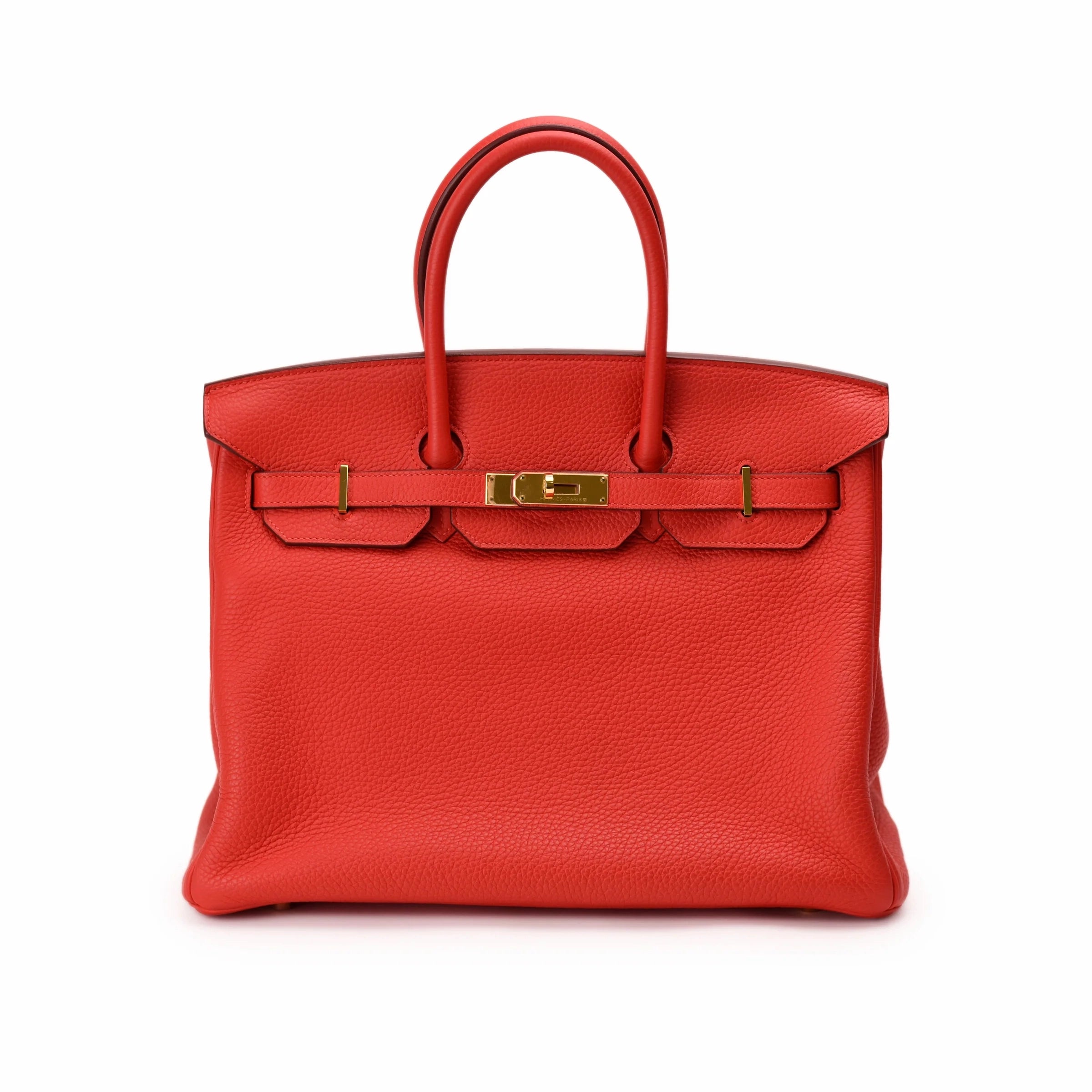 Hermès Birkin 35 Rouge Tomate Clemence GHW
