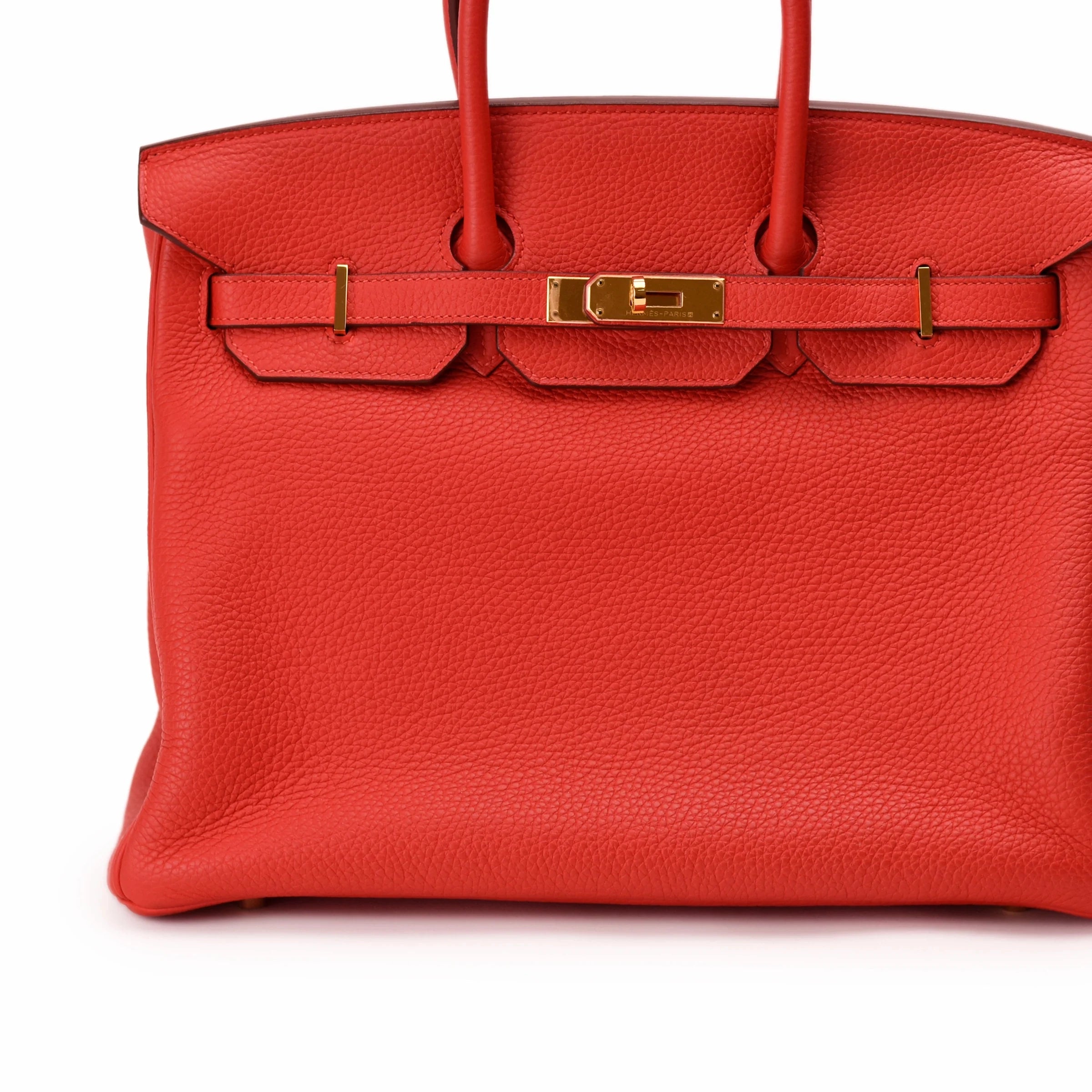 Hermès Birkin 35 Rouge Tomate Clemence GHW
