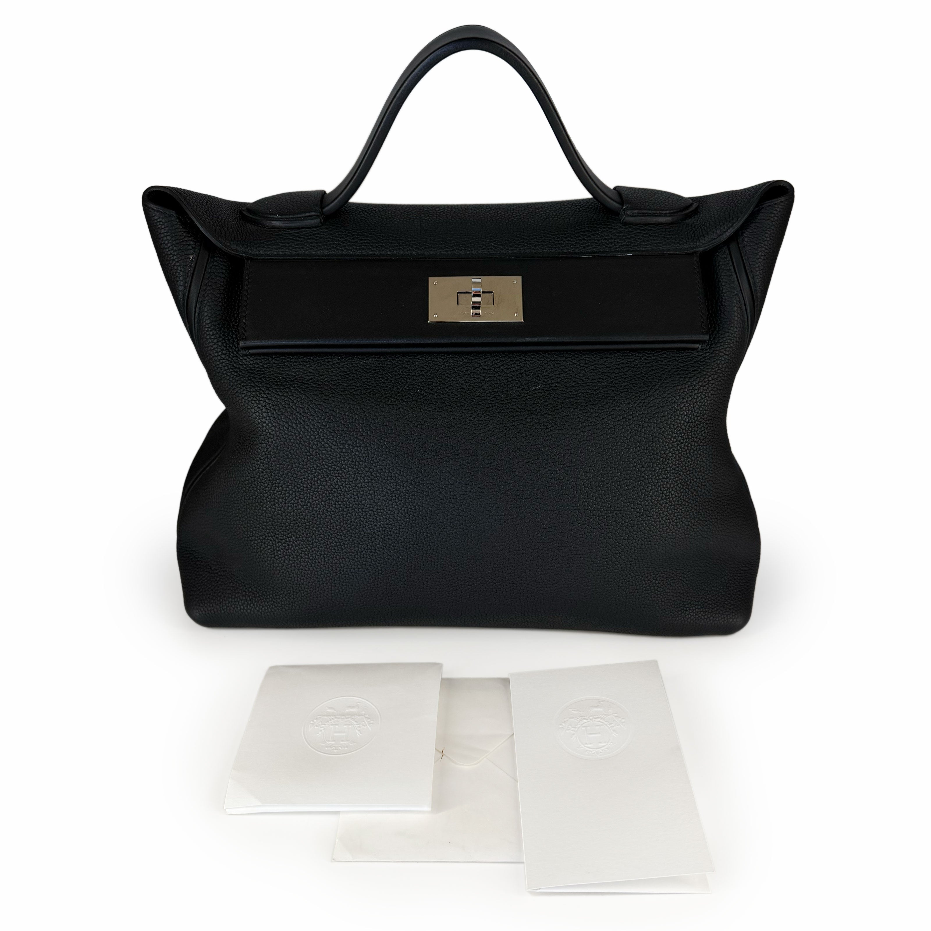 Hermès 24/24 35 Black Togo PHW