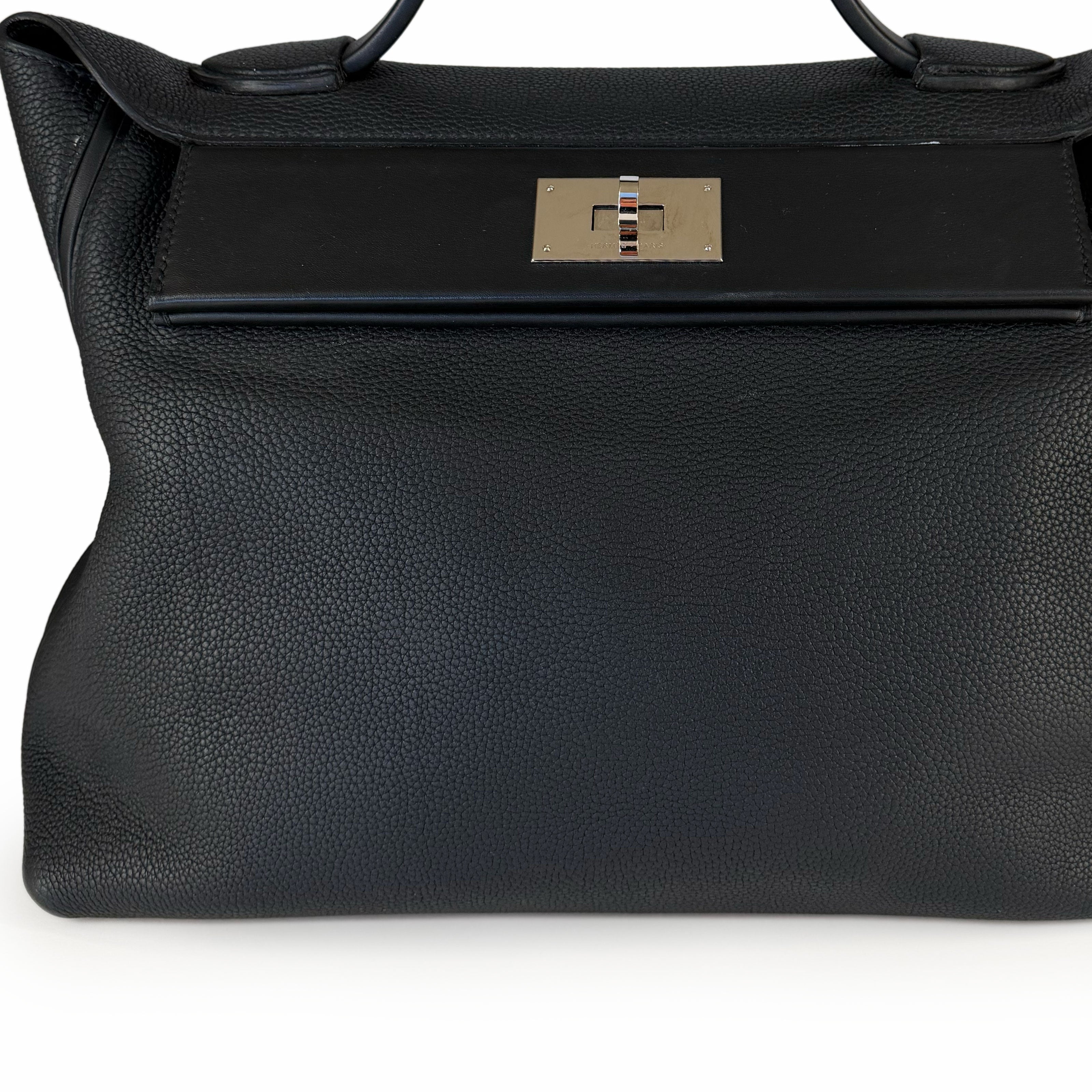Hermès 24/24 35 Black Togo PHW