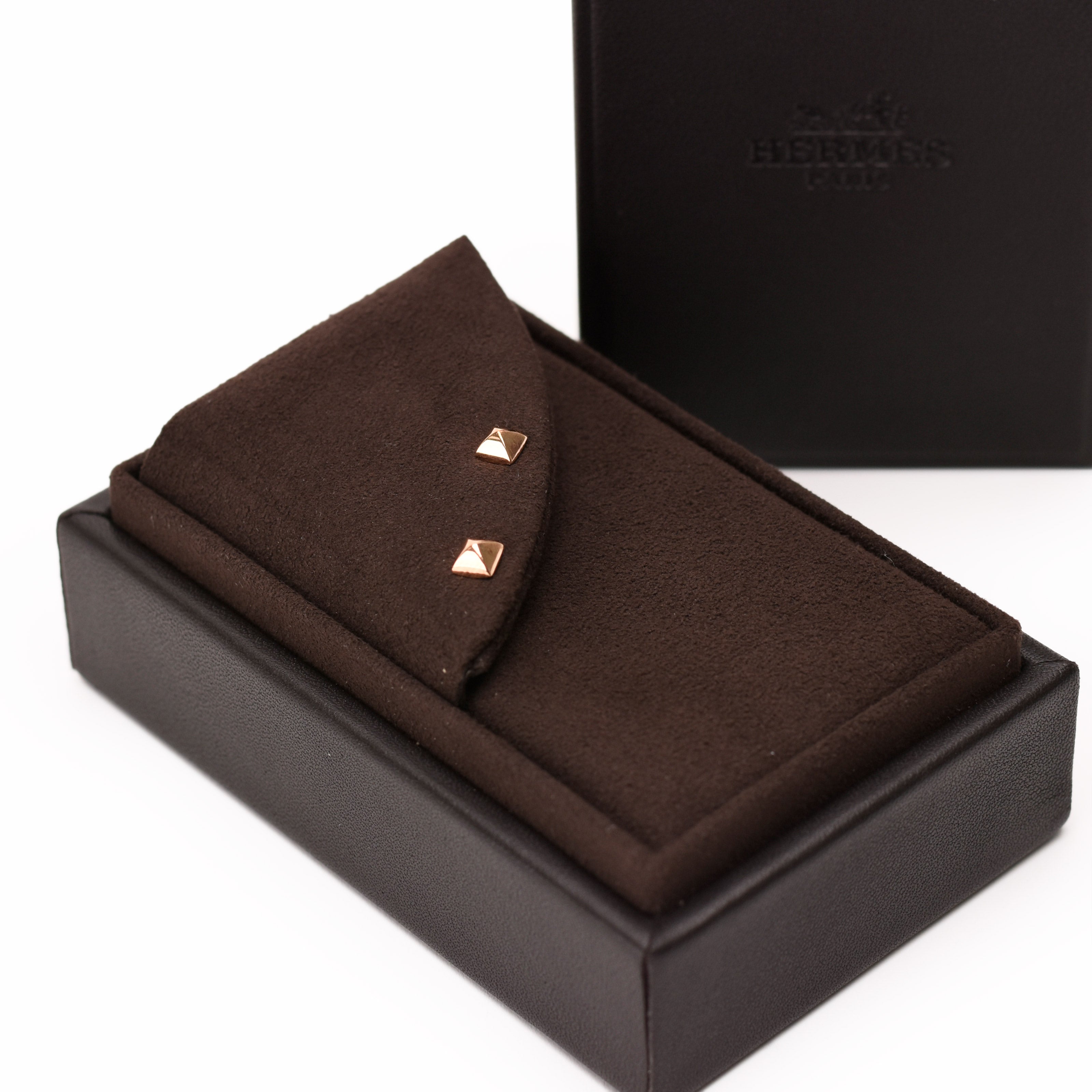 Hermès Clou d'H Stud Earrings RGHW