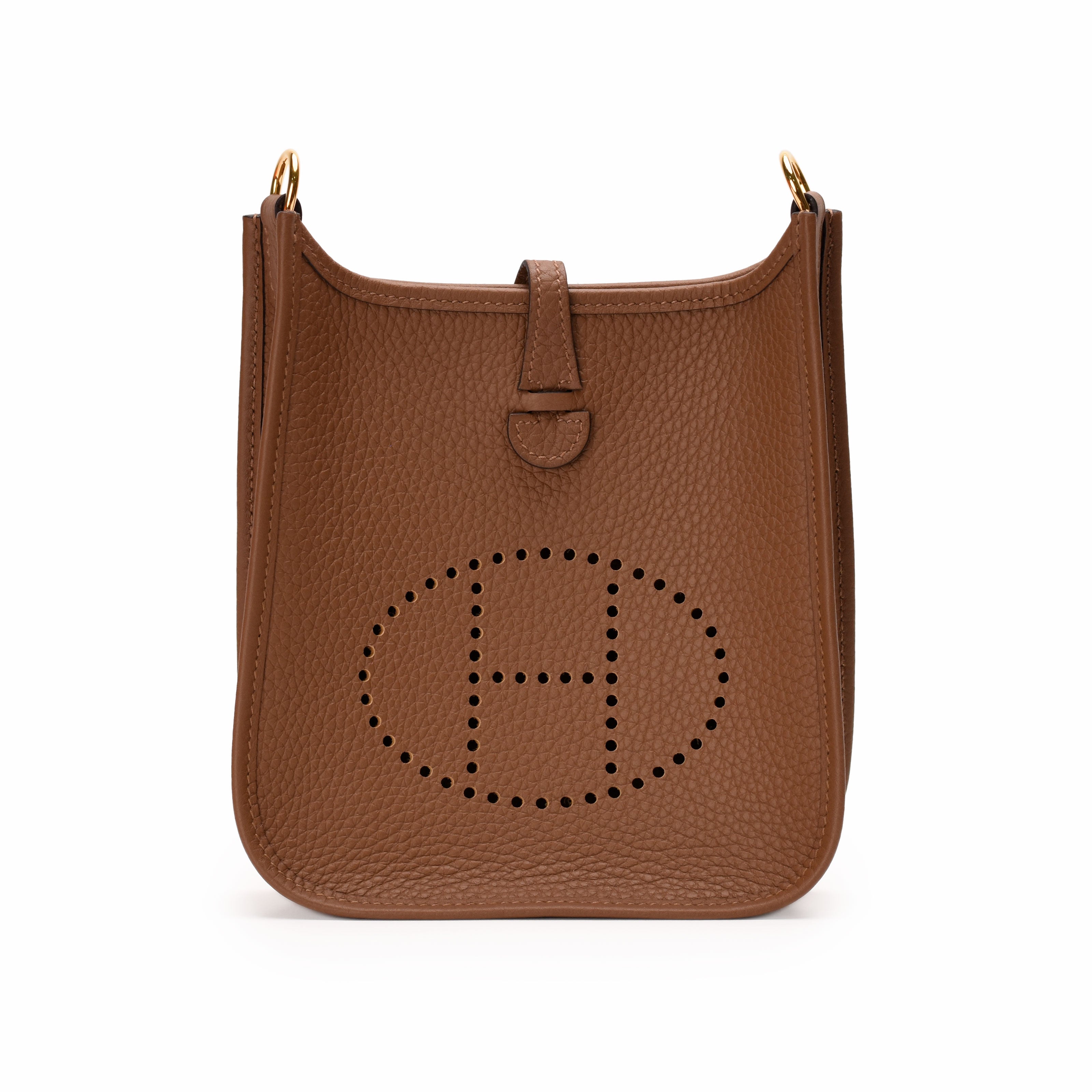Hermès Mini Evelyne Beige De Weimar Clemence GHW