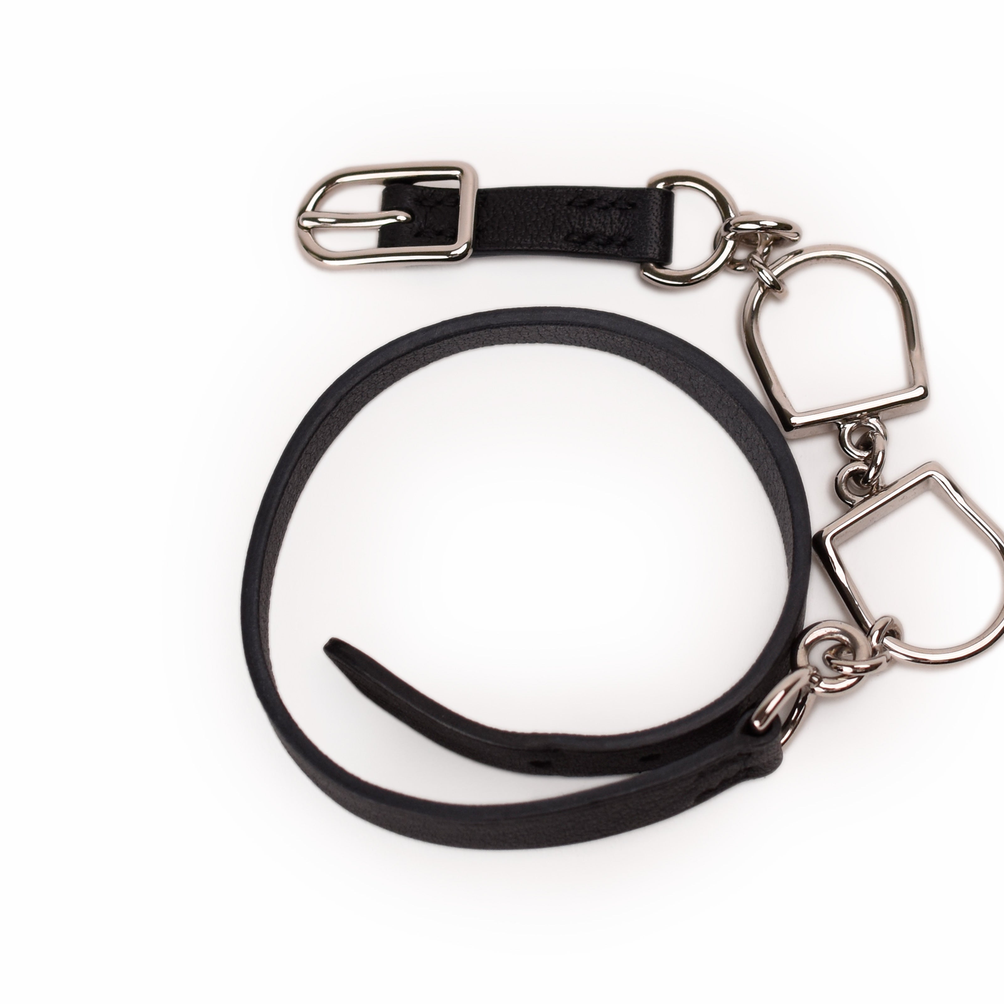 Hermès Etrier Double Tour Bracelet Black