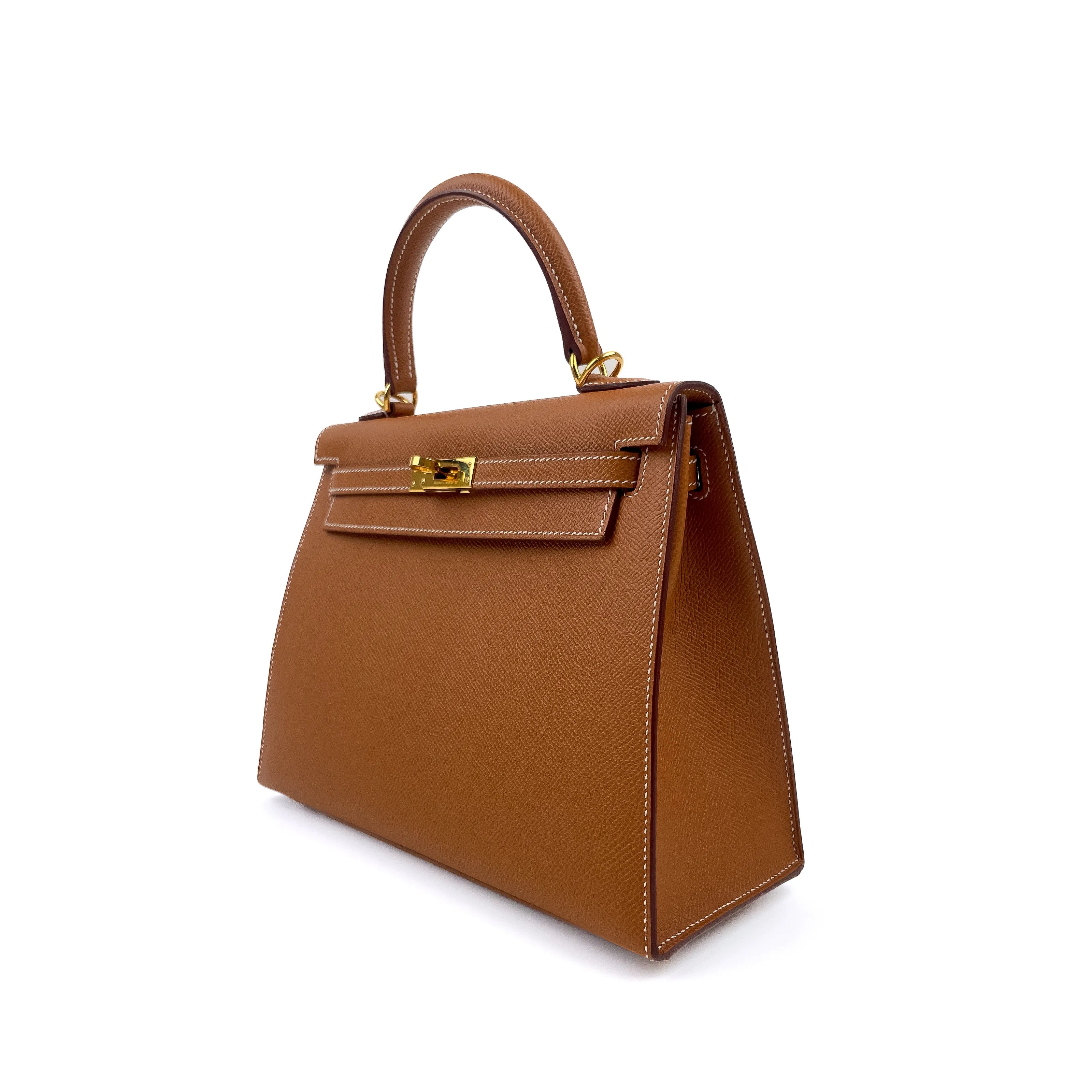 Hermès Kelly 25 Sellier Gold Epsom with Gold Hardware