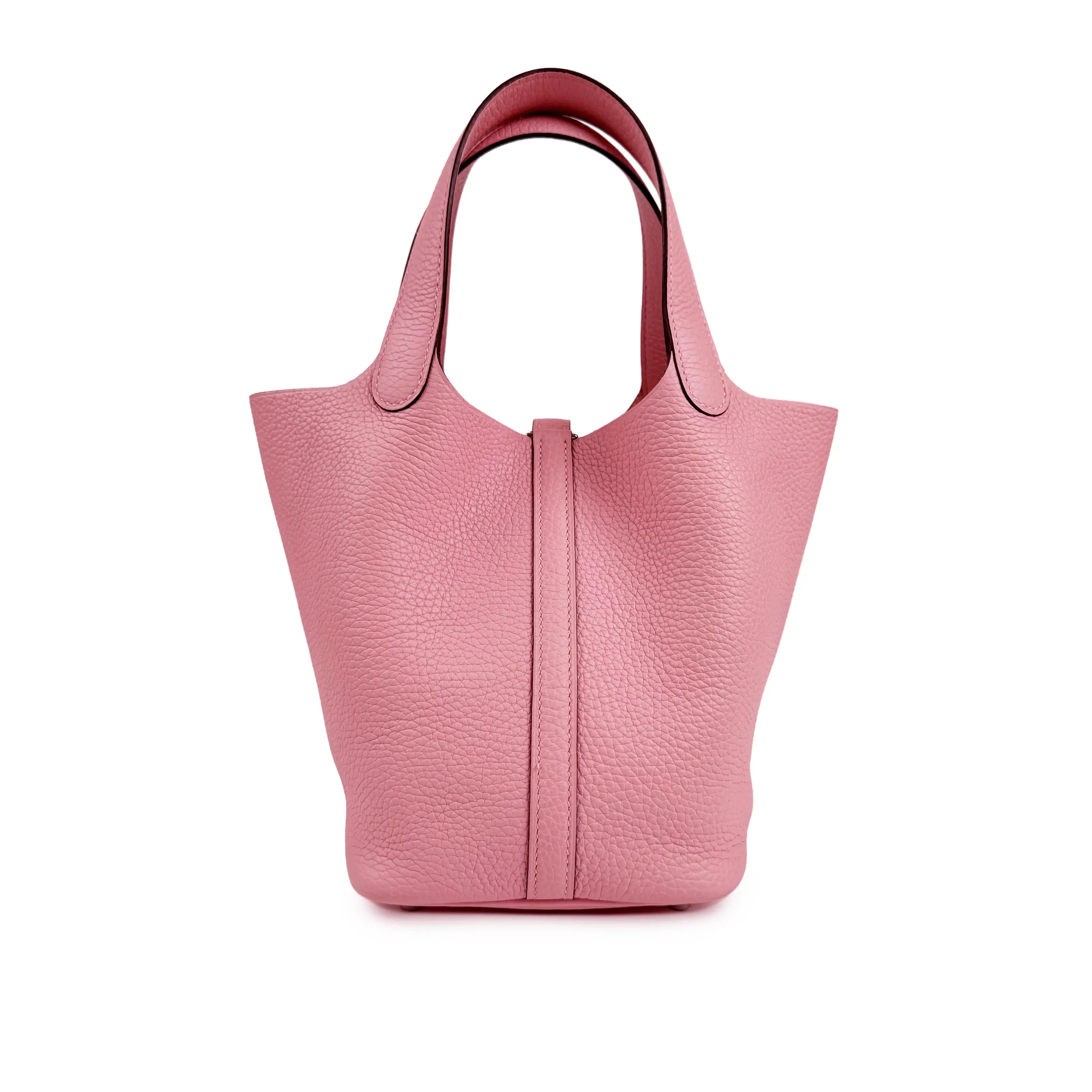 Hermès Picotin Lock 18 Rose Sakura Clemence PHW