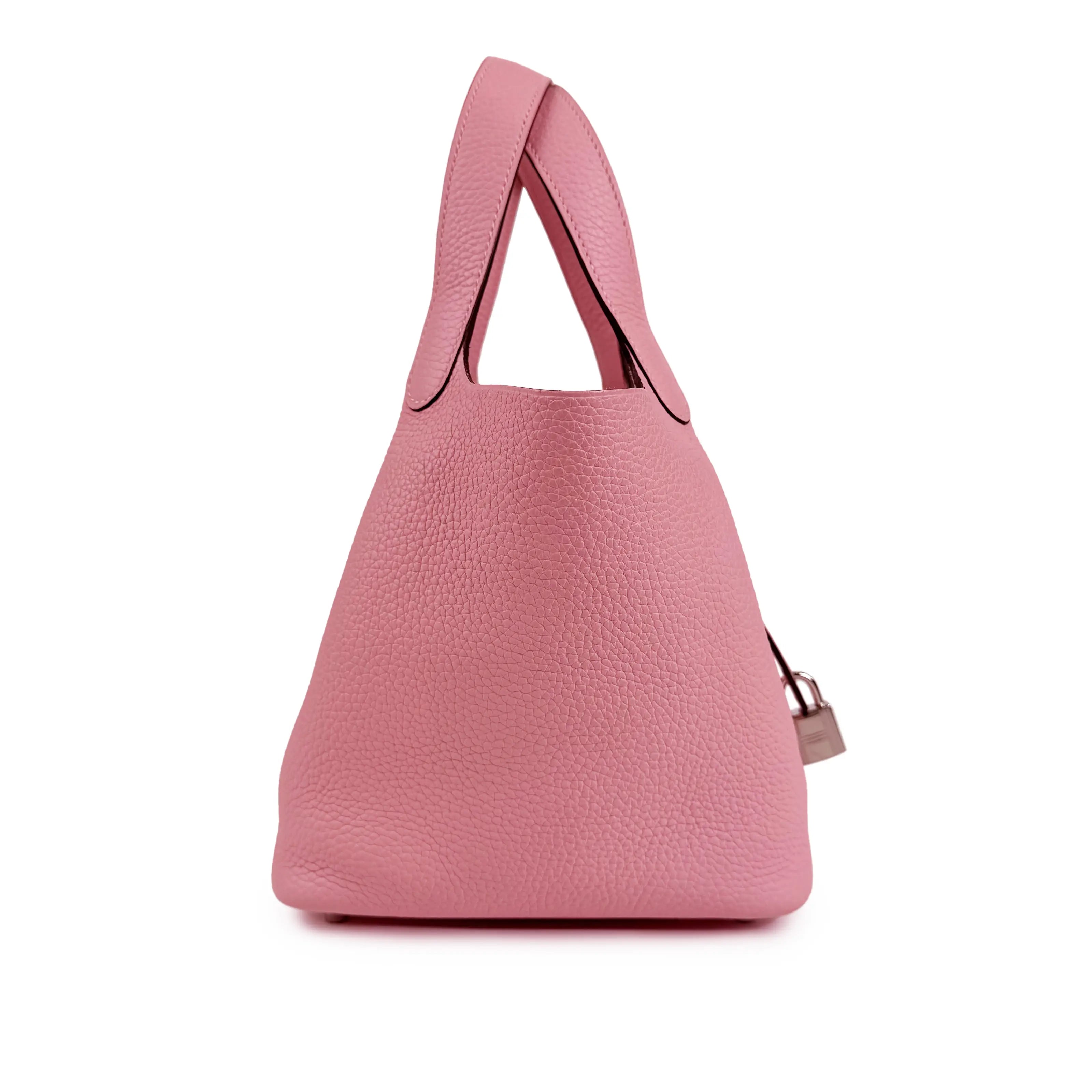 Hermès Picotin Lock 18 Rose Sakura Clemence PHW