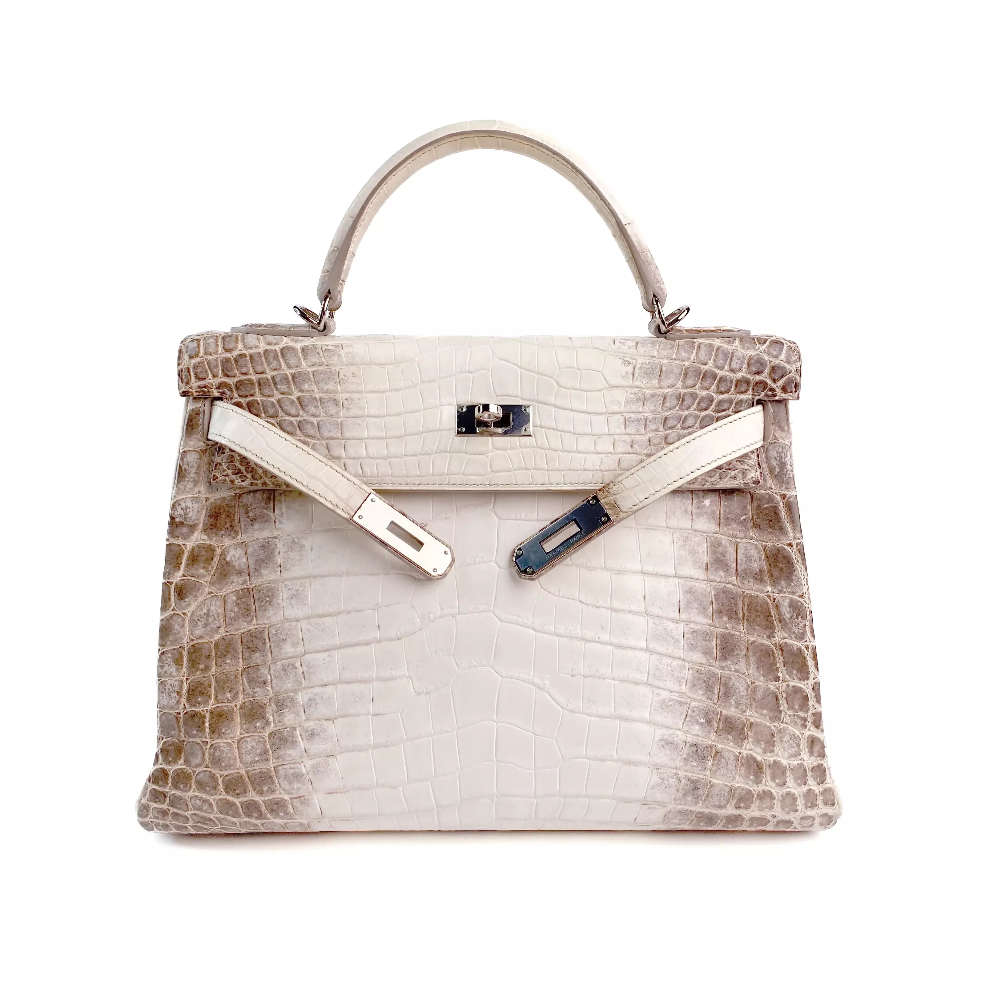 Hermes Kelly 28 Retourne Himalaya Niloticus Croco PHW 8