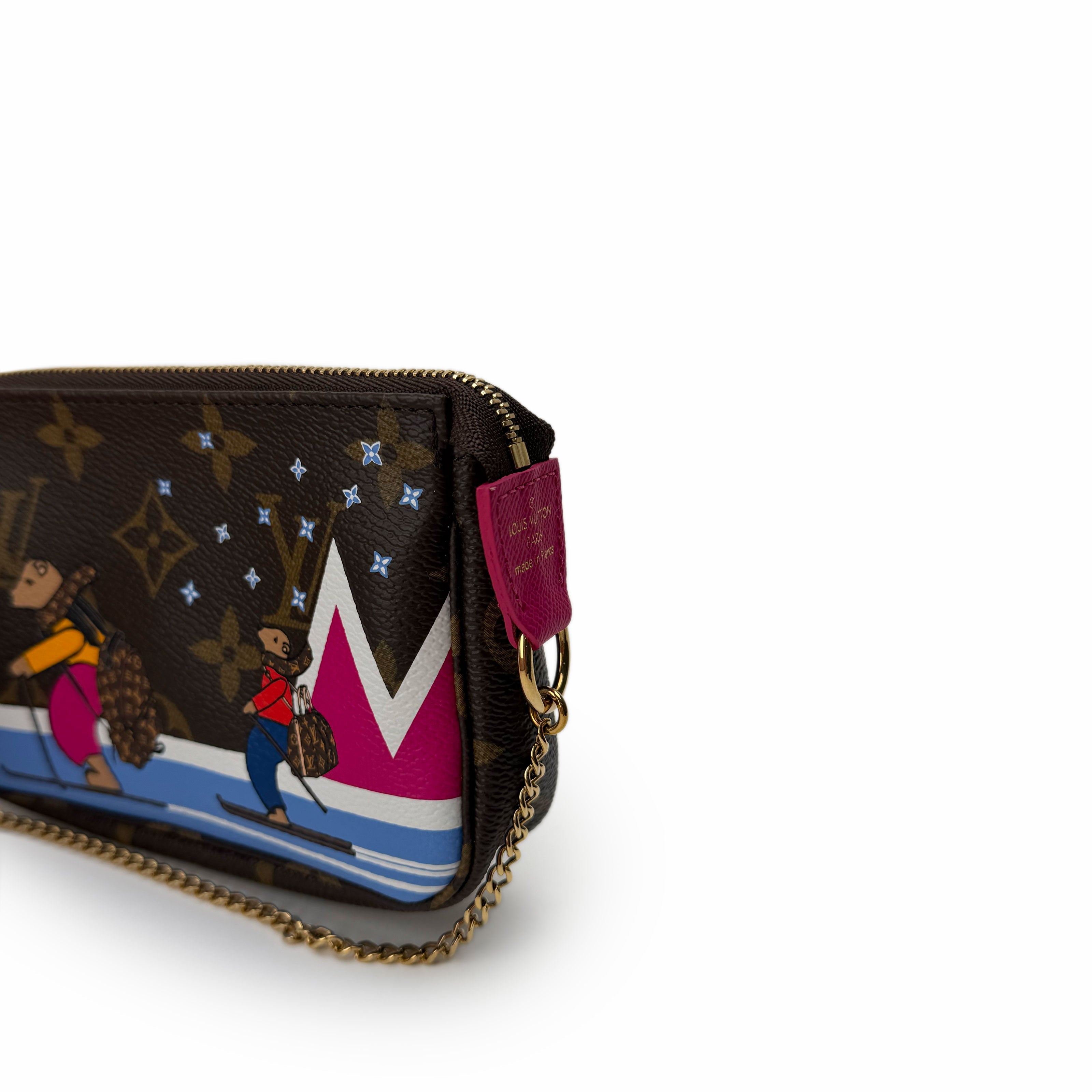 Louis Vuitton Mini Pochette Accessoires Monogram Xmas Bears