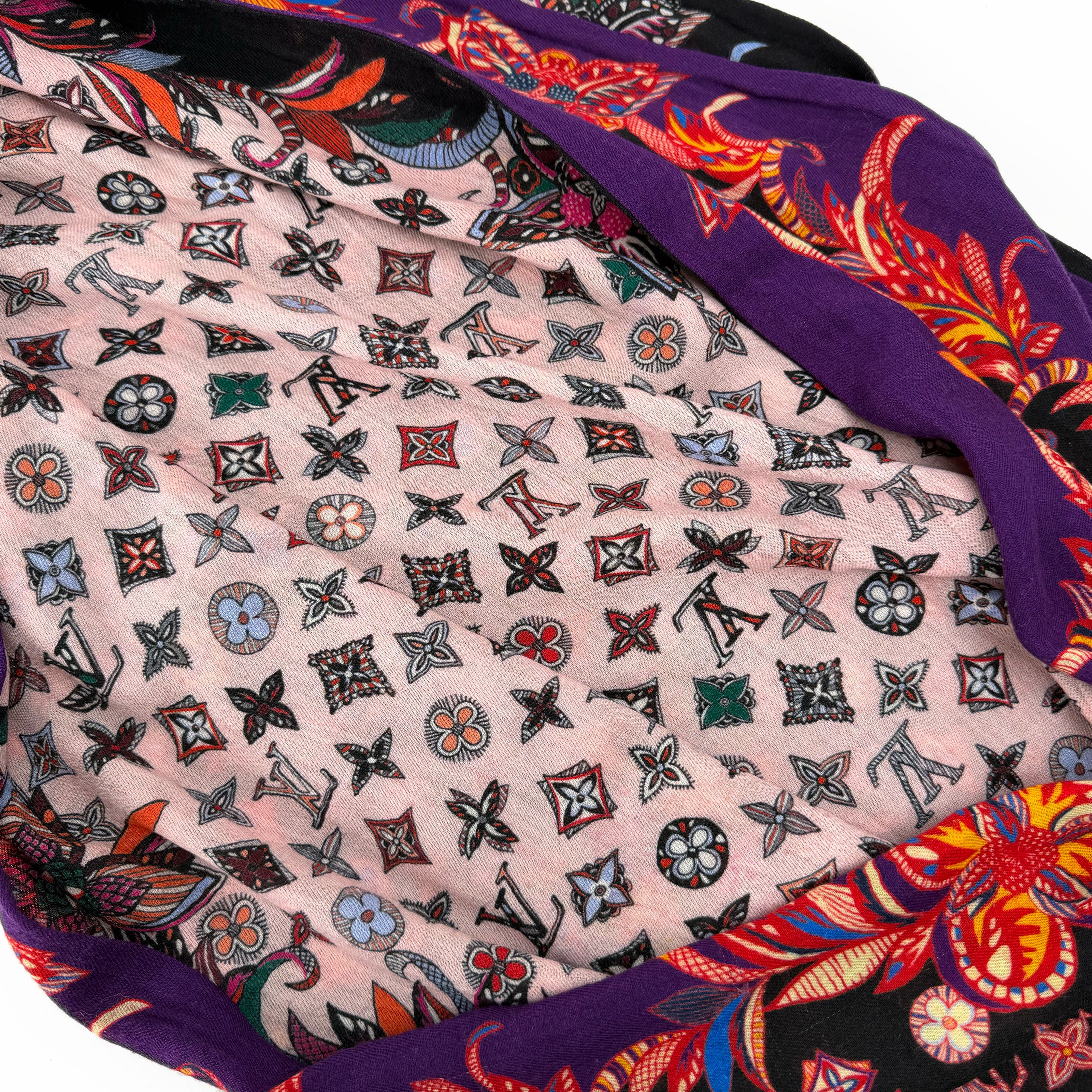 Louis Vuitton Multicolor Double Side Wool Shawl