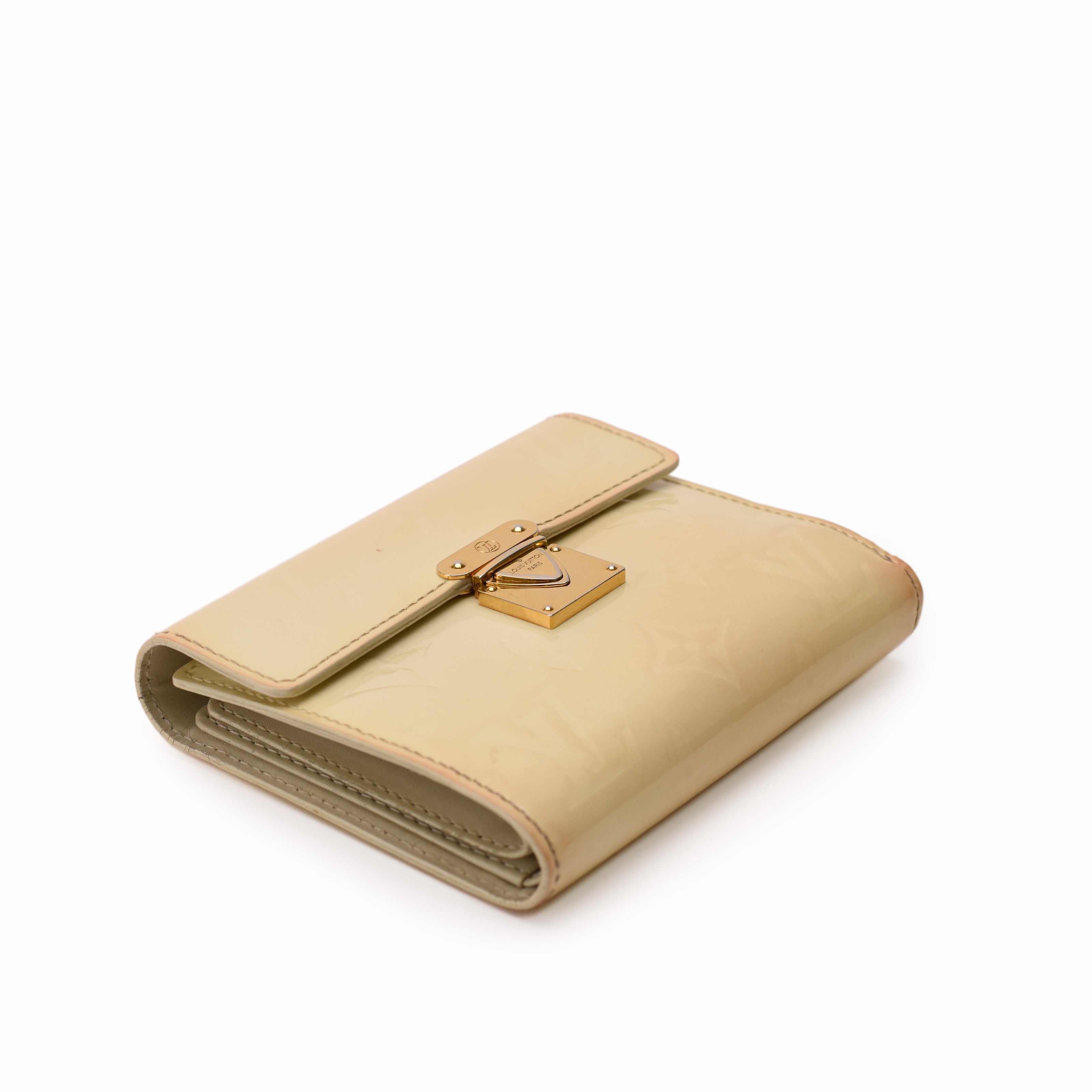 Louis Vuitton Koala Trifold Monogram Vernis Perle Wallet