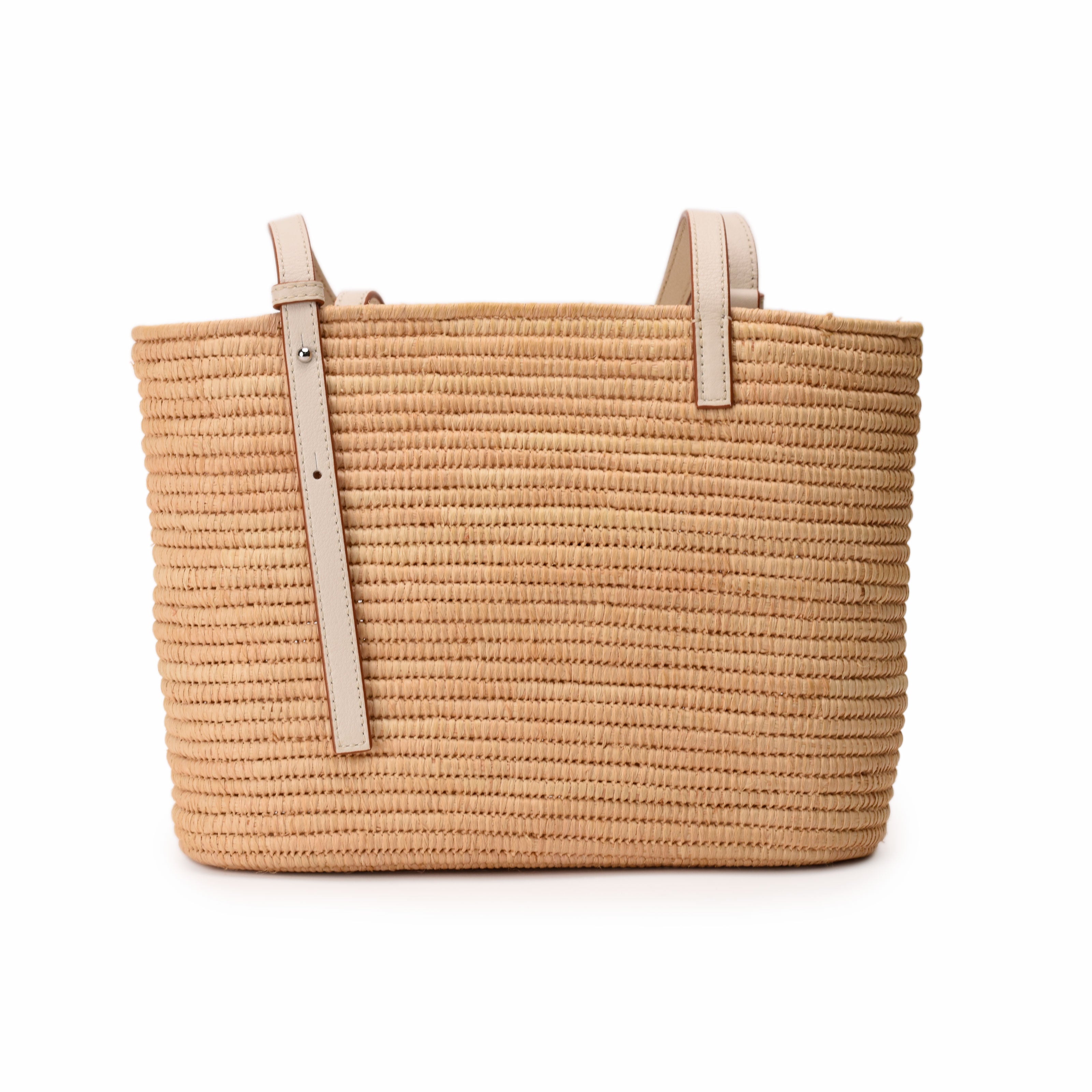 Loewe Small Square Raffia Basket Bag