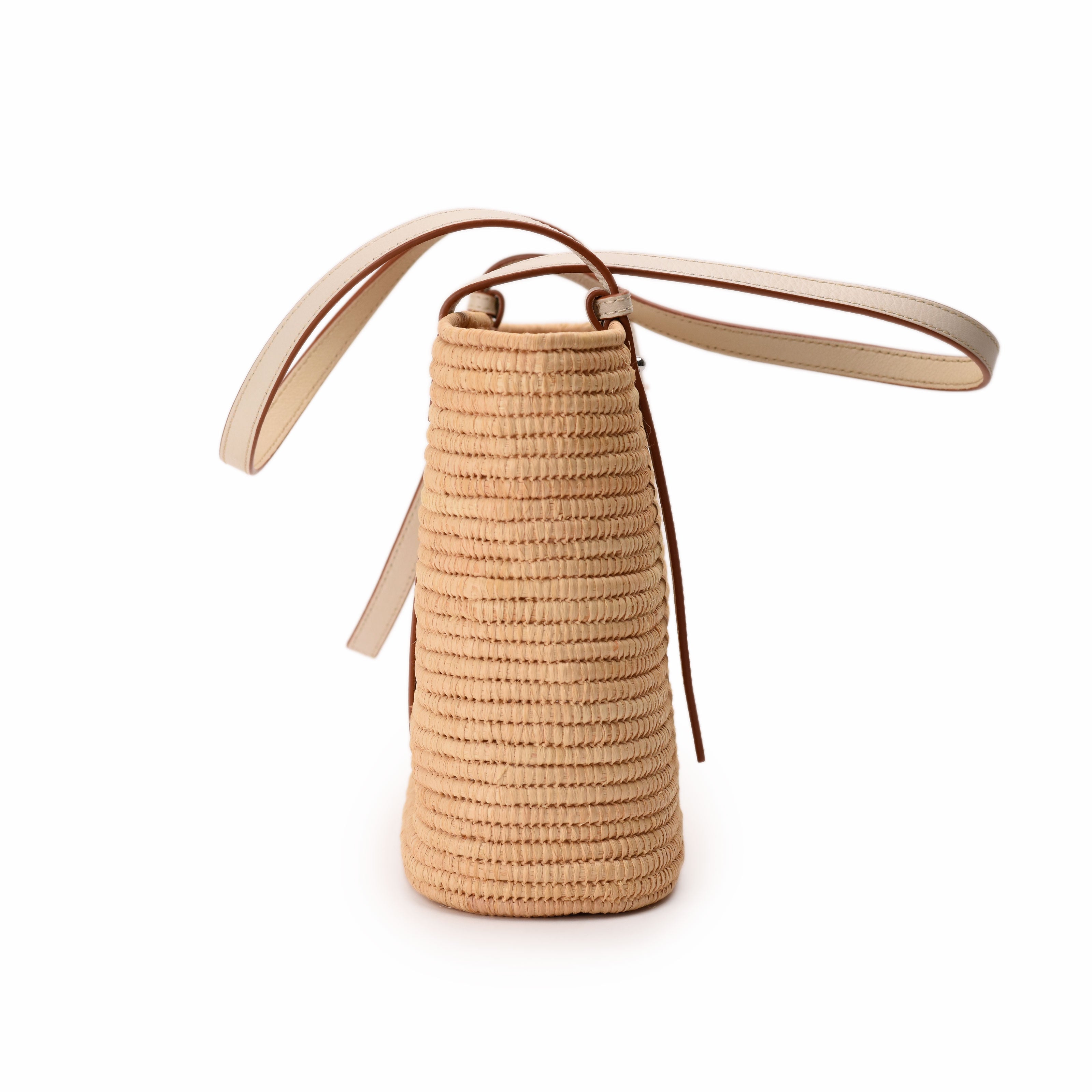 Loewe Small Square Raffia Basket Bag