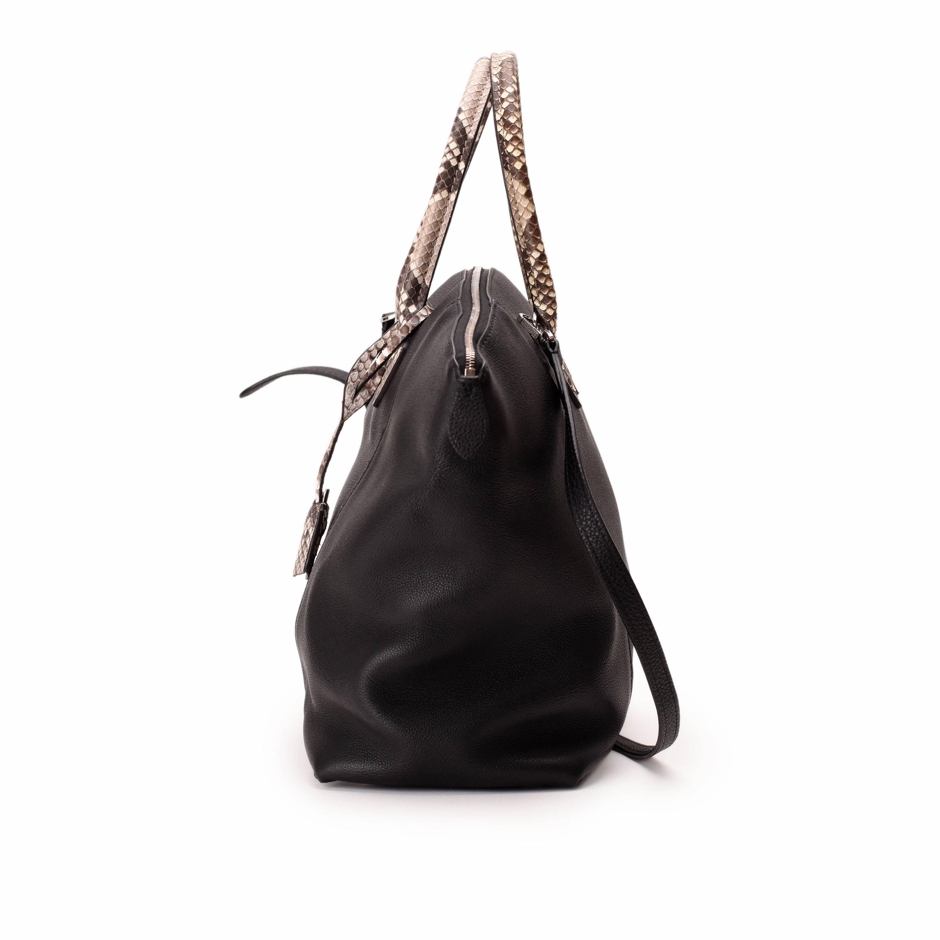 Louis Vuitton Soft Lockit MM in Black Veau Cachemire & Python