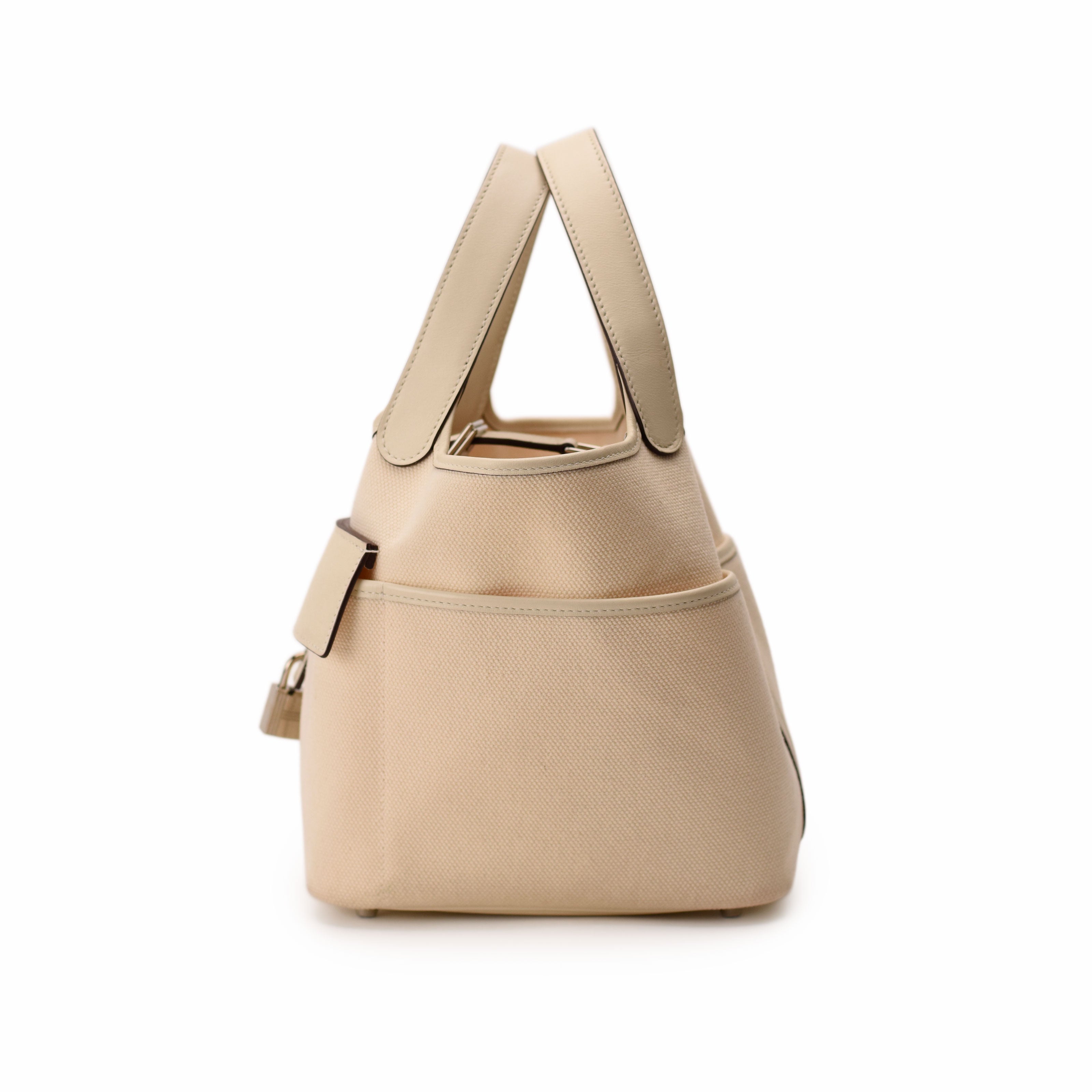 Hermès Nata Swift and Toile Goeland Cargo Picotin Lock 18 PHW