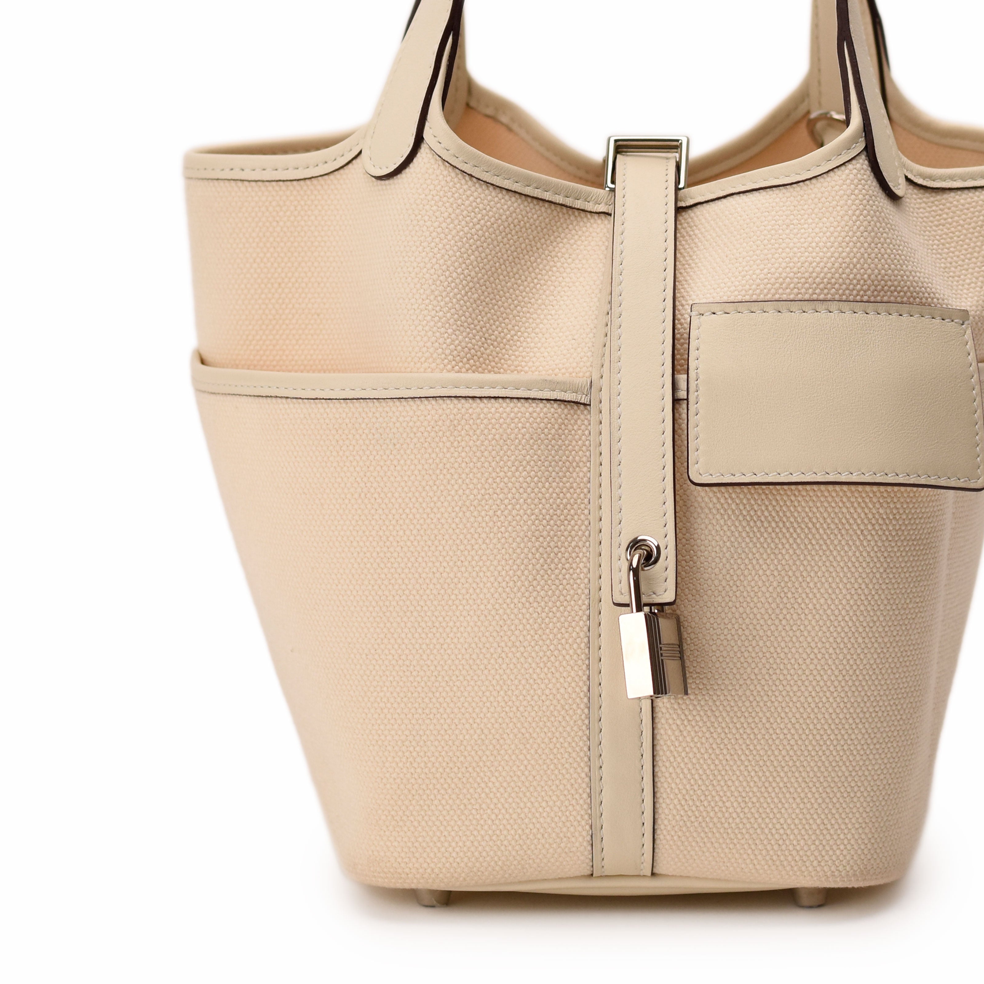 Hermès Nata Swift and Toile Goeland Cargo Picotin Lock 18 PHW