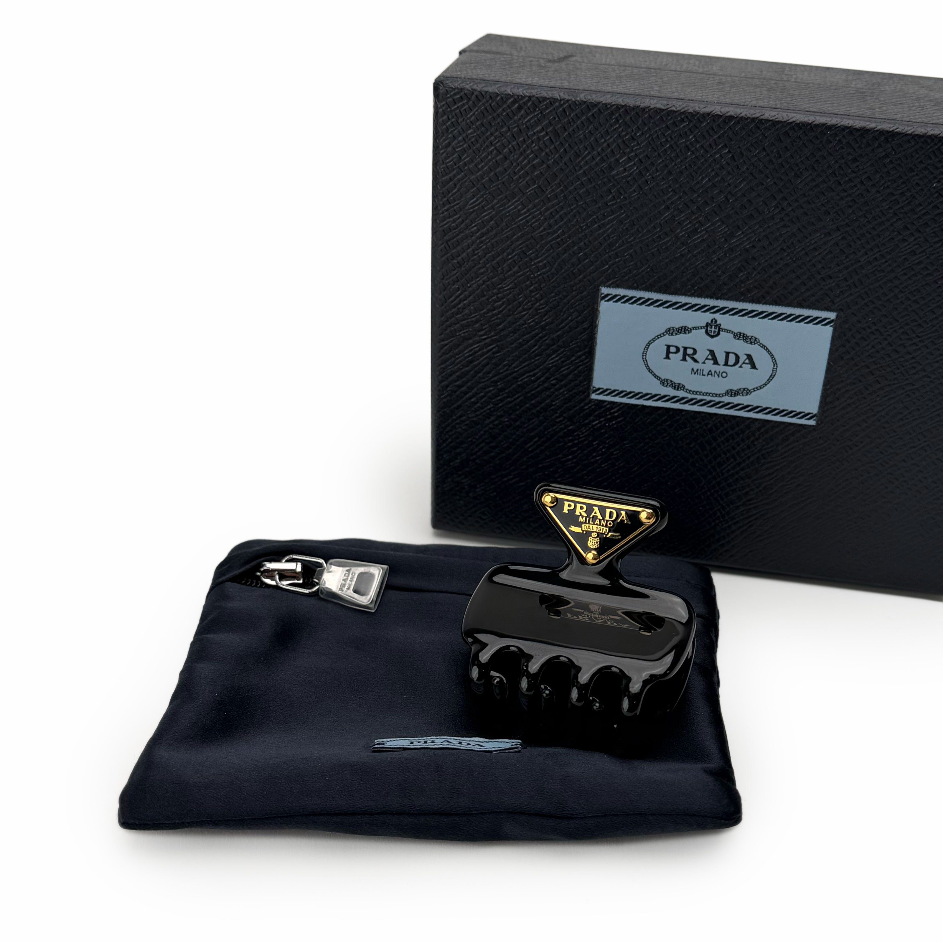 Prada Metal Claw Clip Black