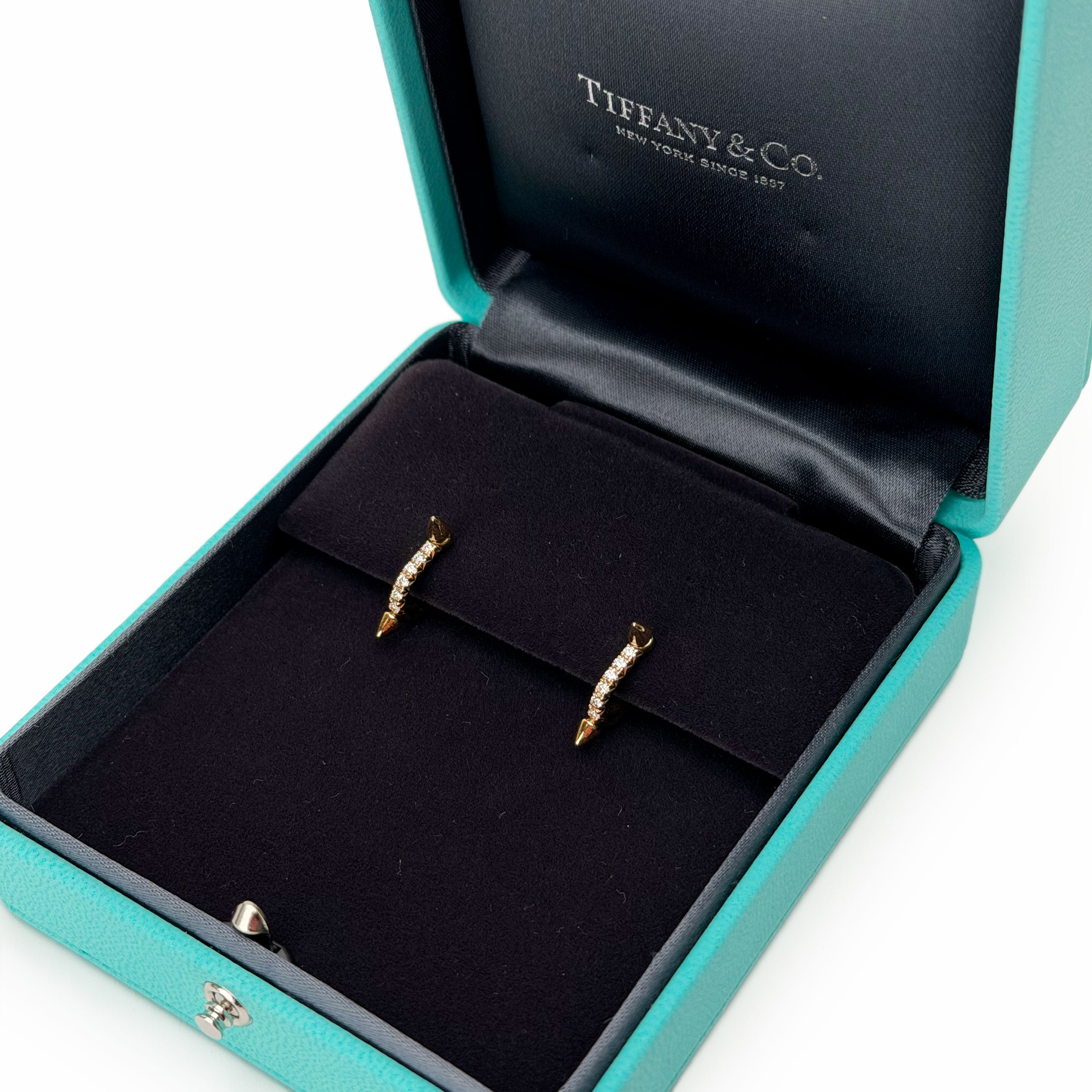 Tiffany Titan by Pharrell Williams Small Earrings in Gold with Diamonds