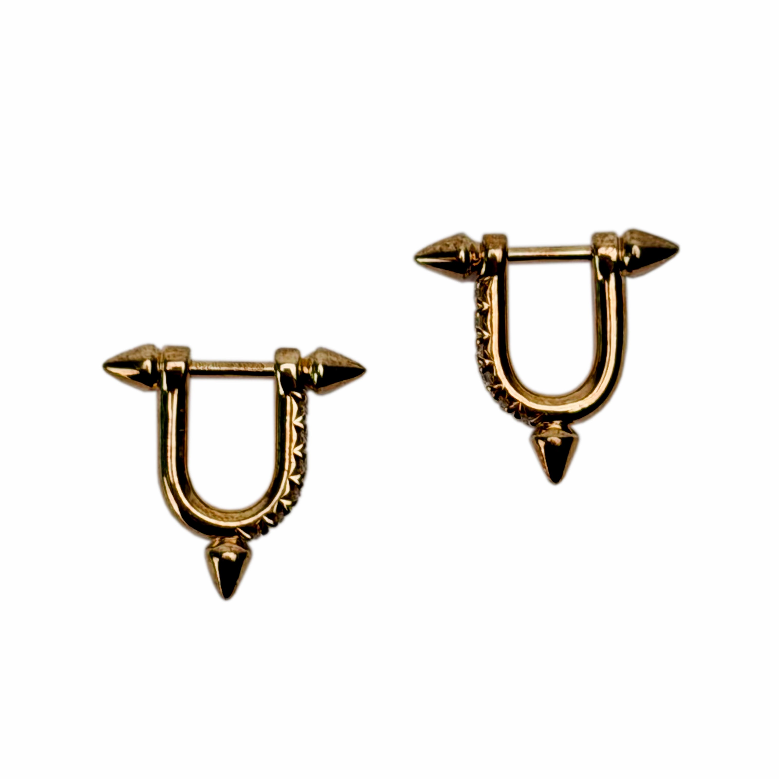 Tiffany Titan by Pharrell Williams Small Earrings in Gold with Diamonds
