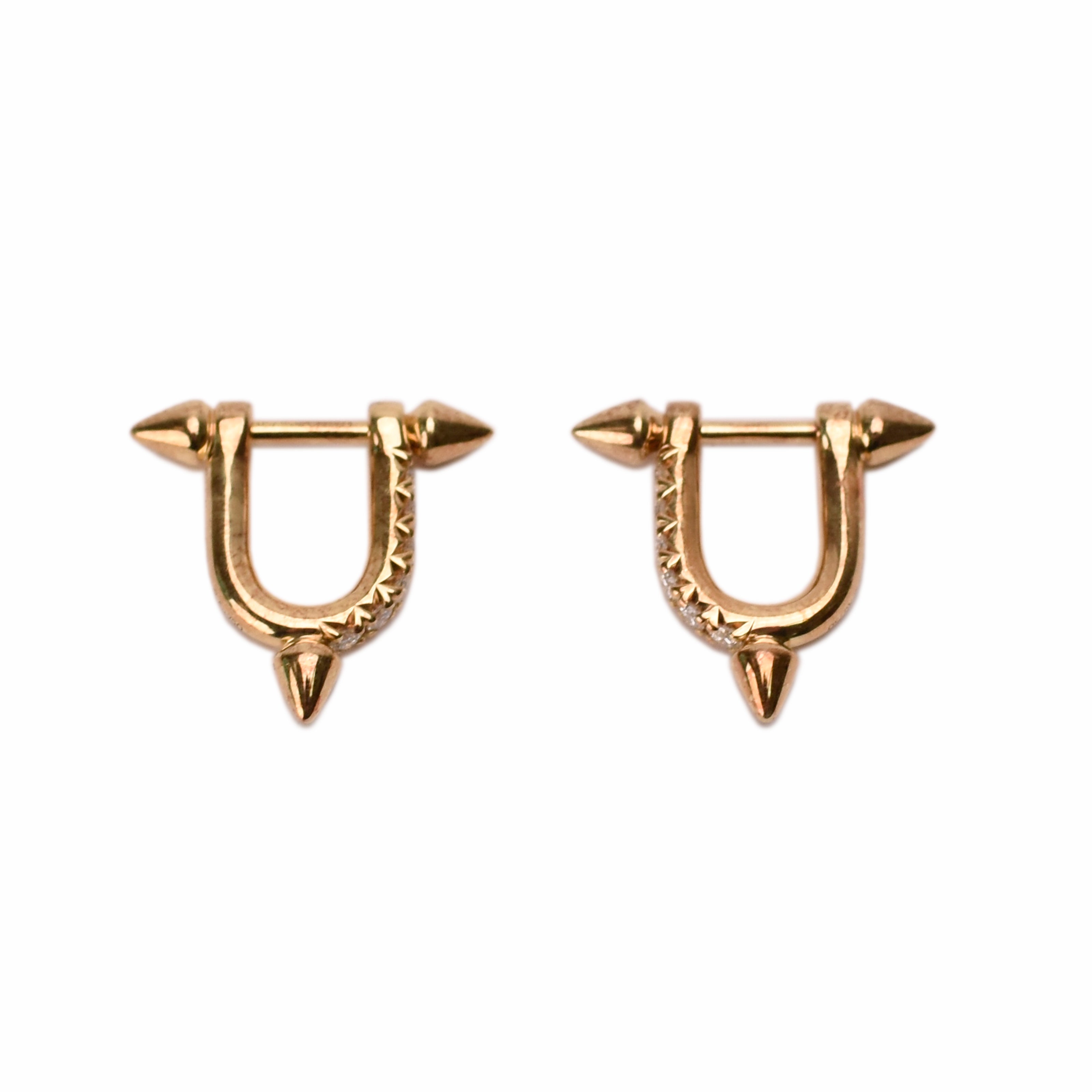 Tiffany Titan by Pharrell Williams Small Earrings in Gold with Diamonds
