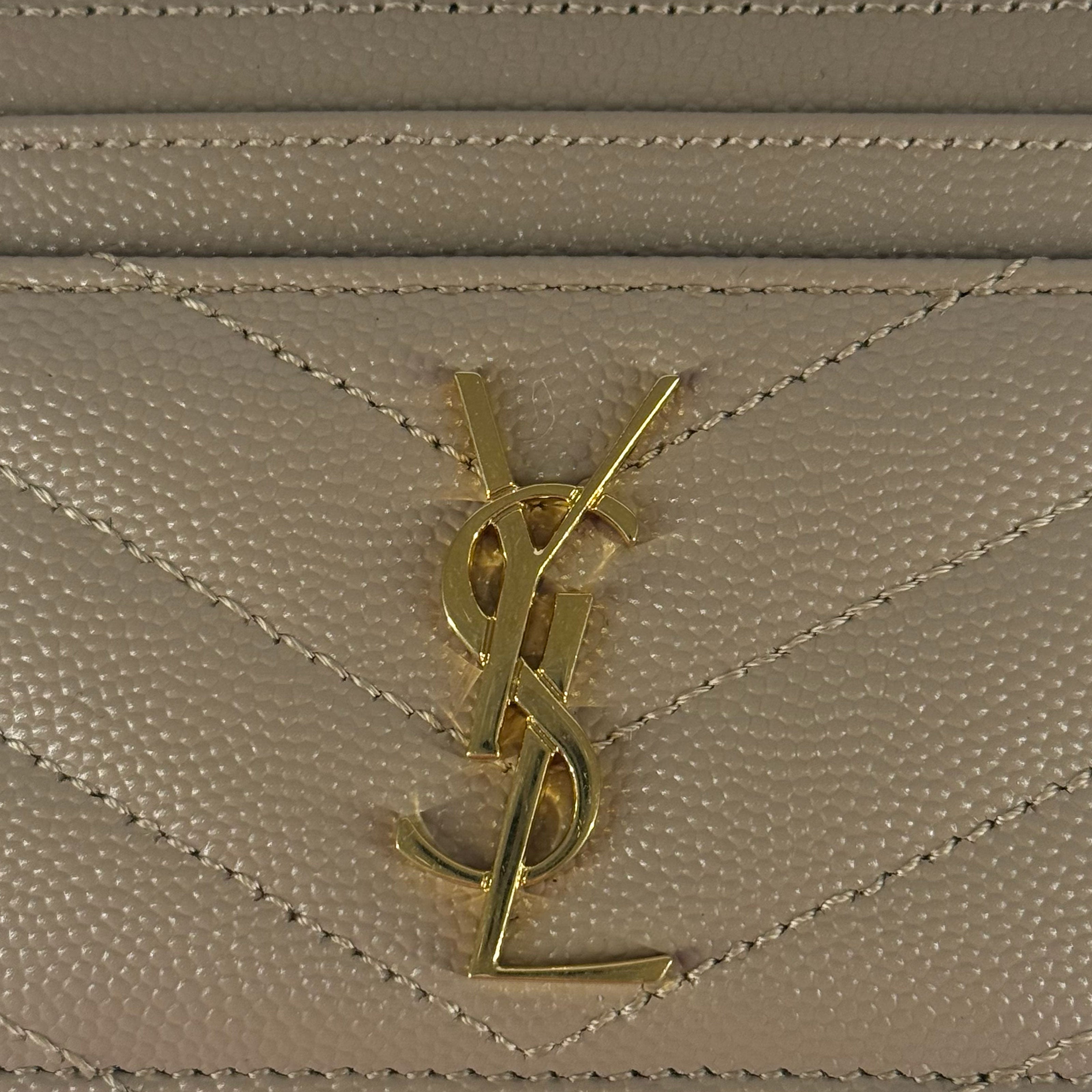 Saint Laurent Card Holder Beige