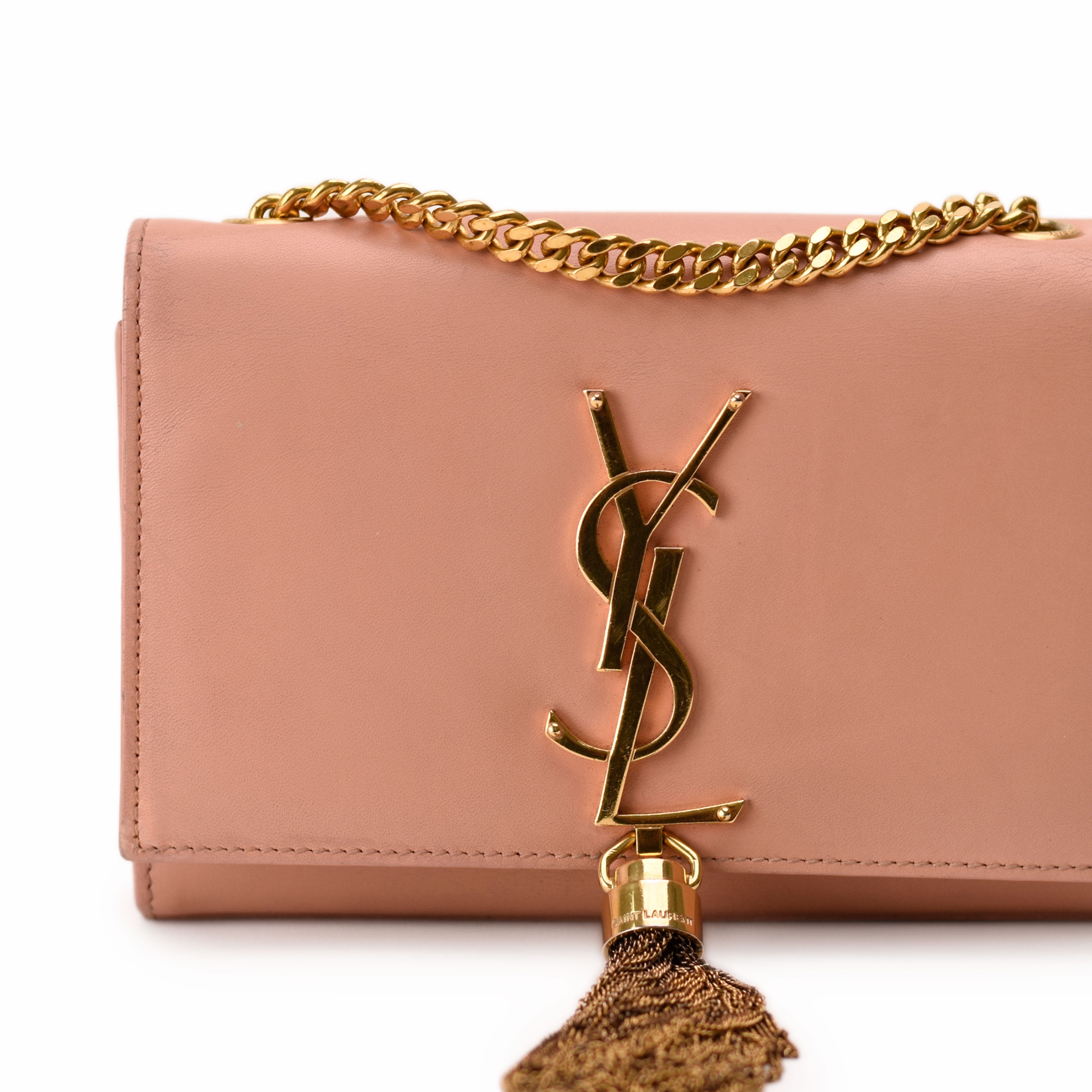 Saint Laurent Kate Small Pink GHW Bag