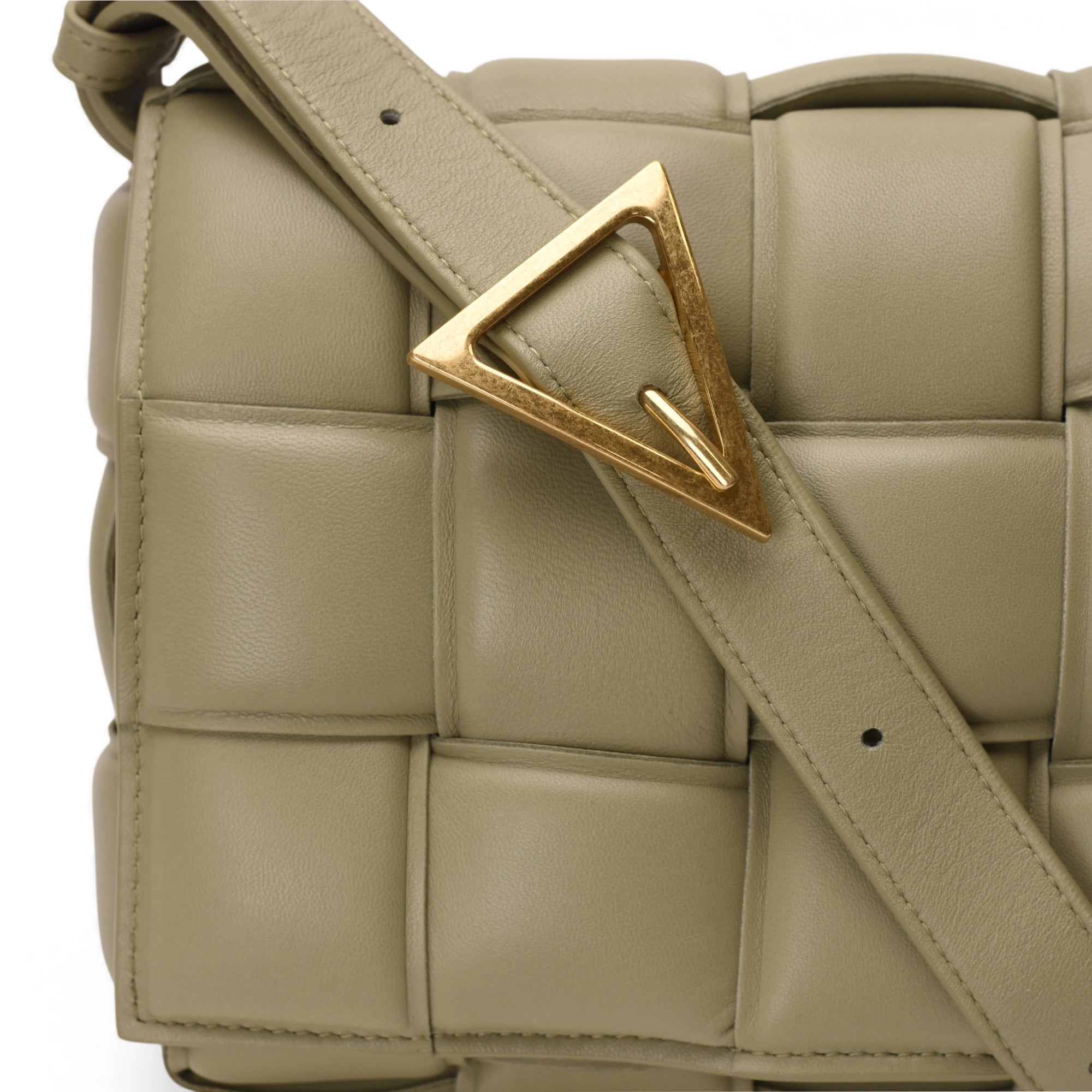 Bottega Veneta Padded Cassette Bag in Sage lambskin