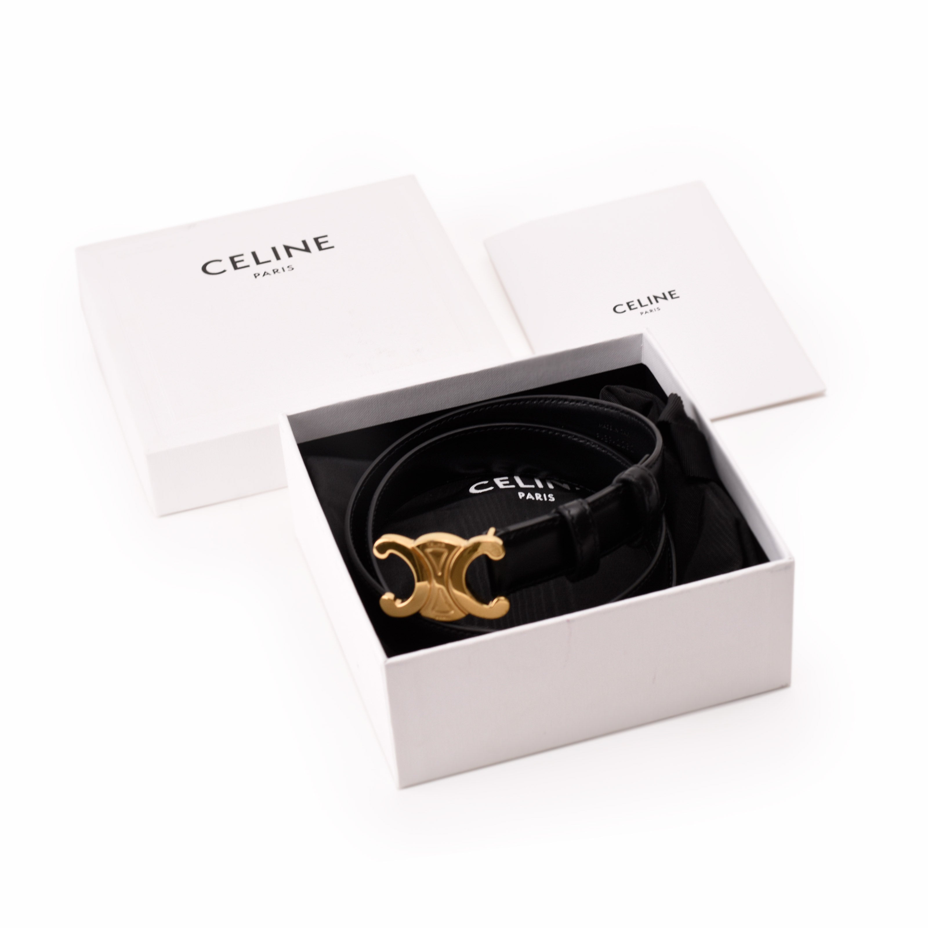 Celine Triomphe Black Belt 85