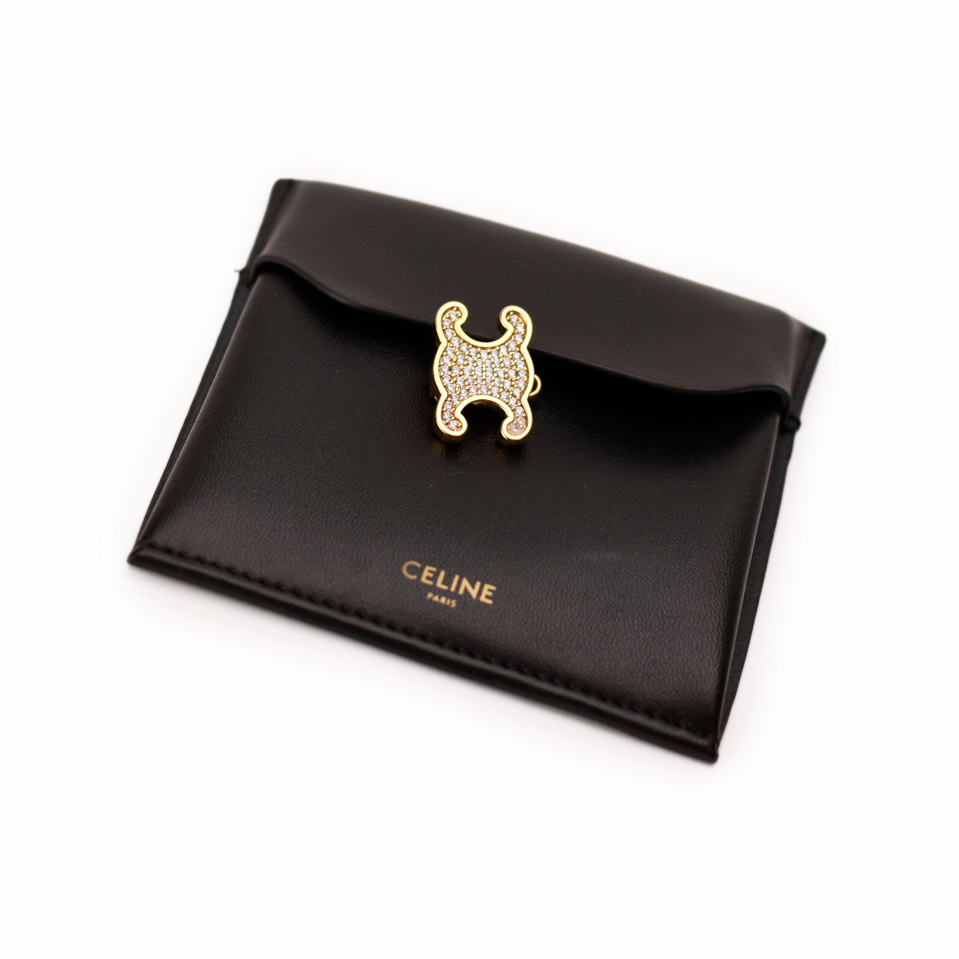Celine Hair Pin Gold Crystal