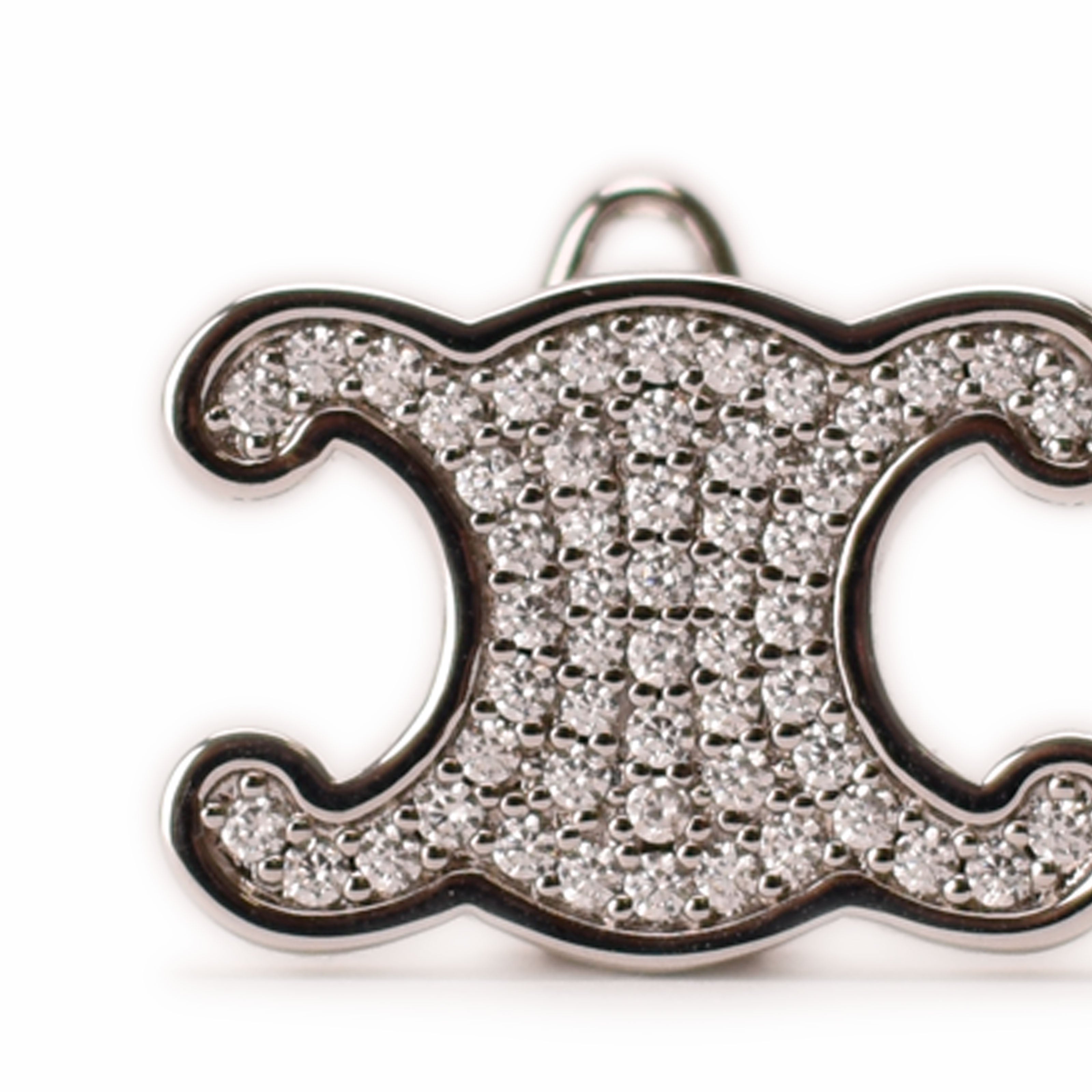 Celine Hair Pin Crystal Silver