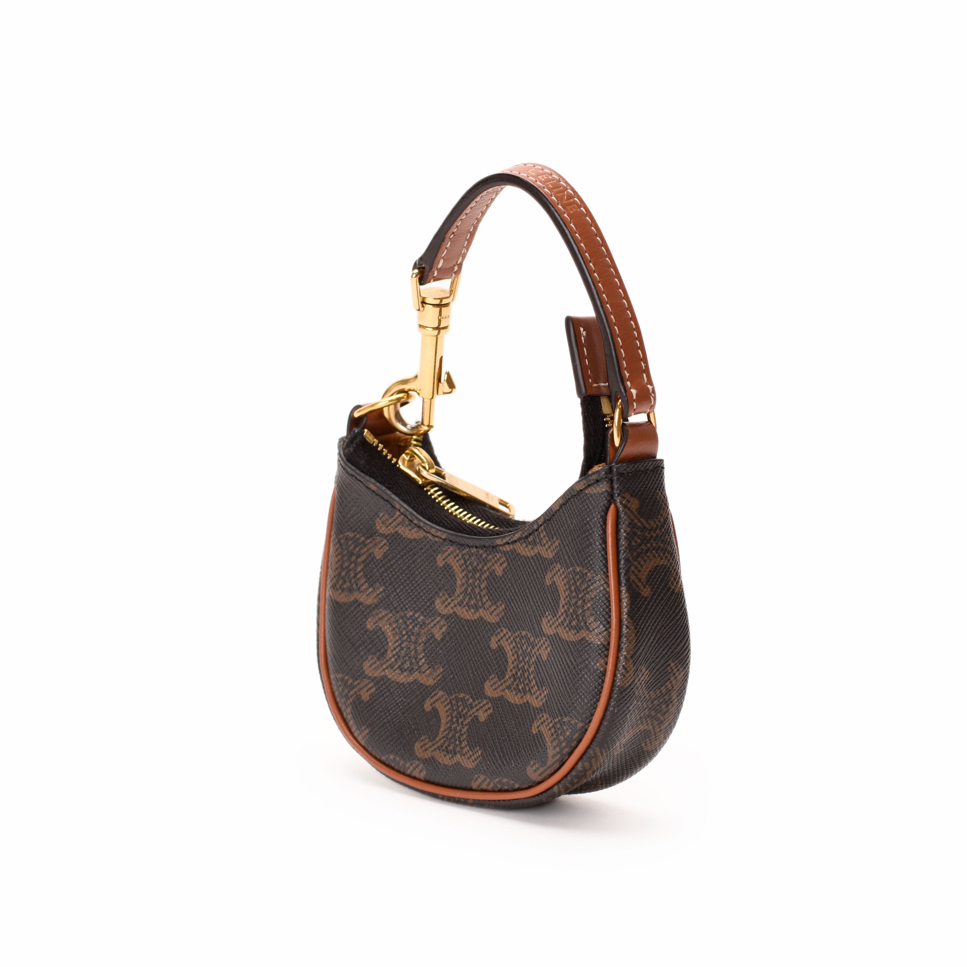 Celine Micro Ava Bag Charm in Triomphe Canvas