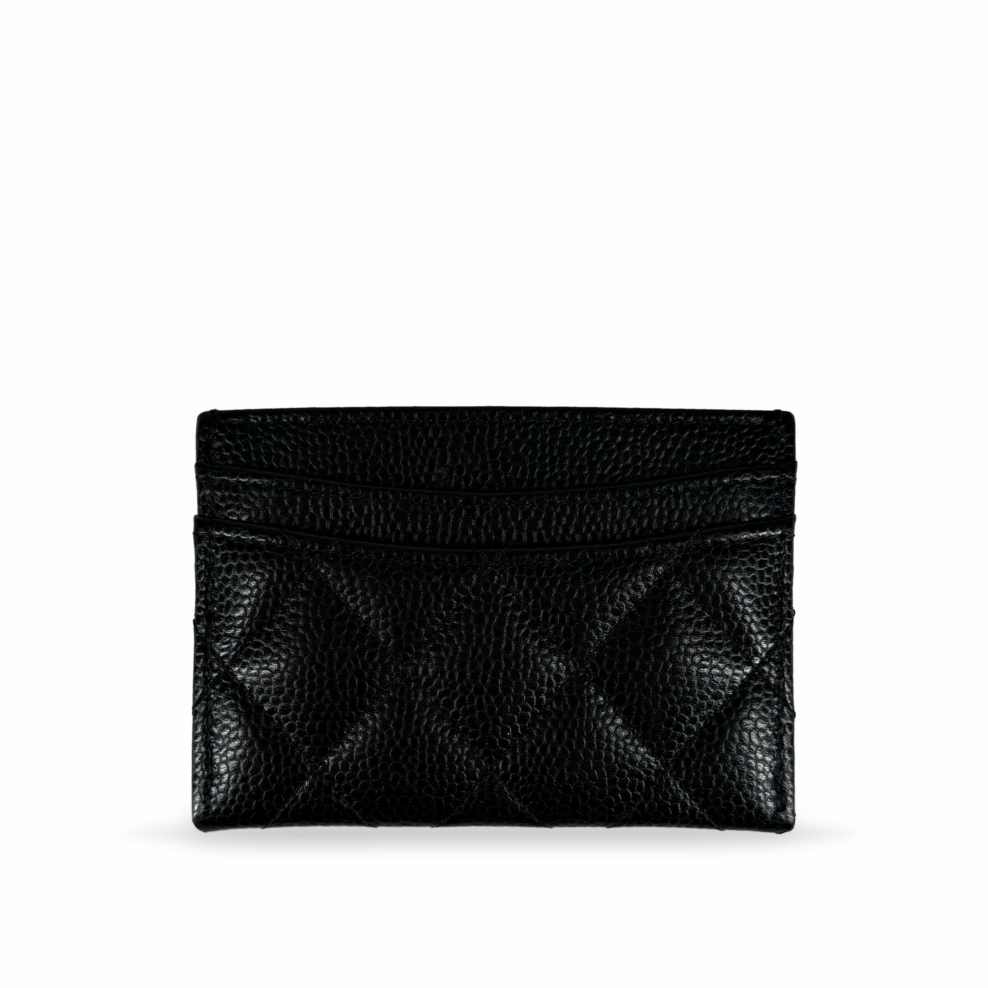 Chanel Classic Card Holder Black Caviar GHW