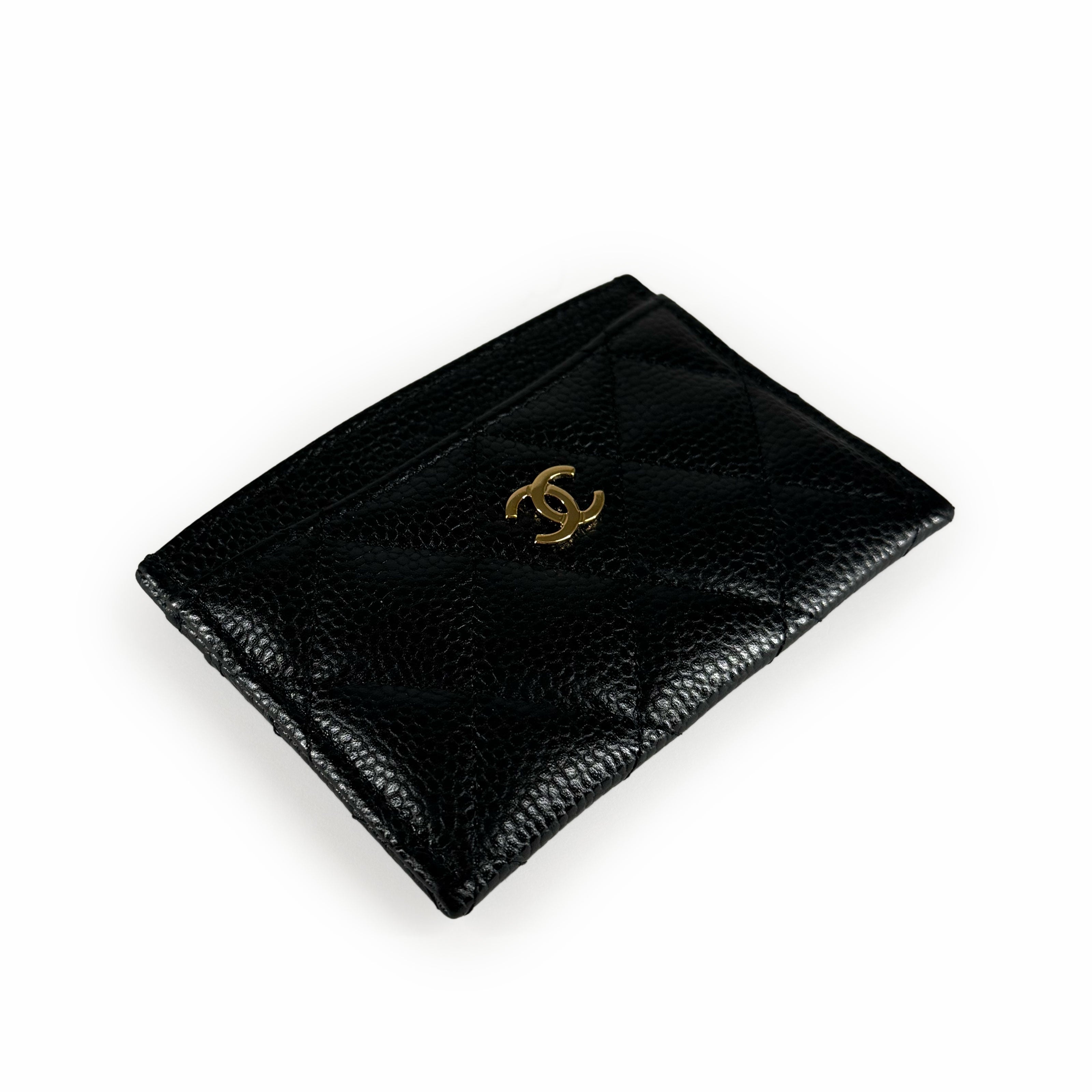 Chanel Classic Card Holder Black Caviar GHW
