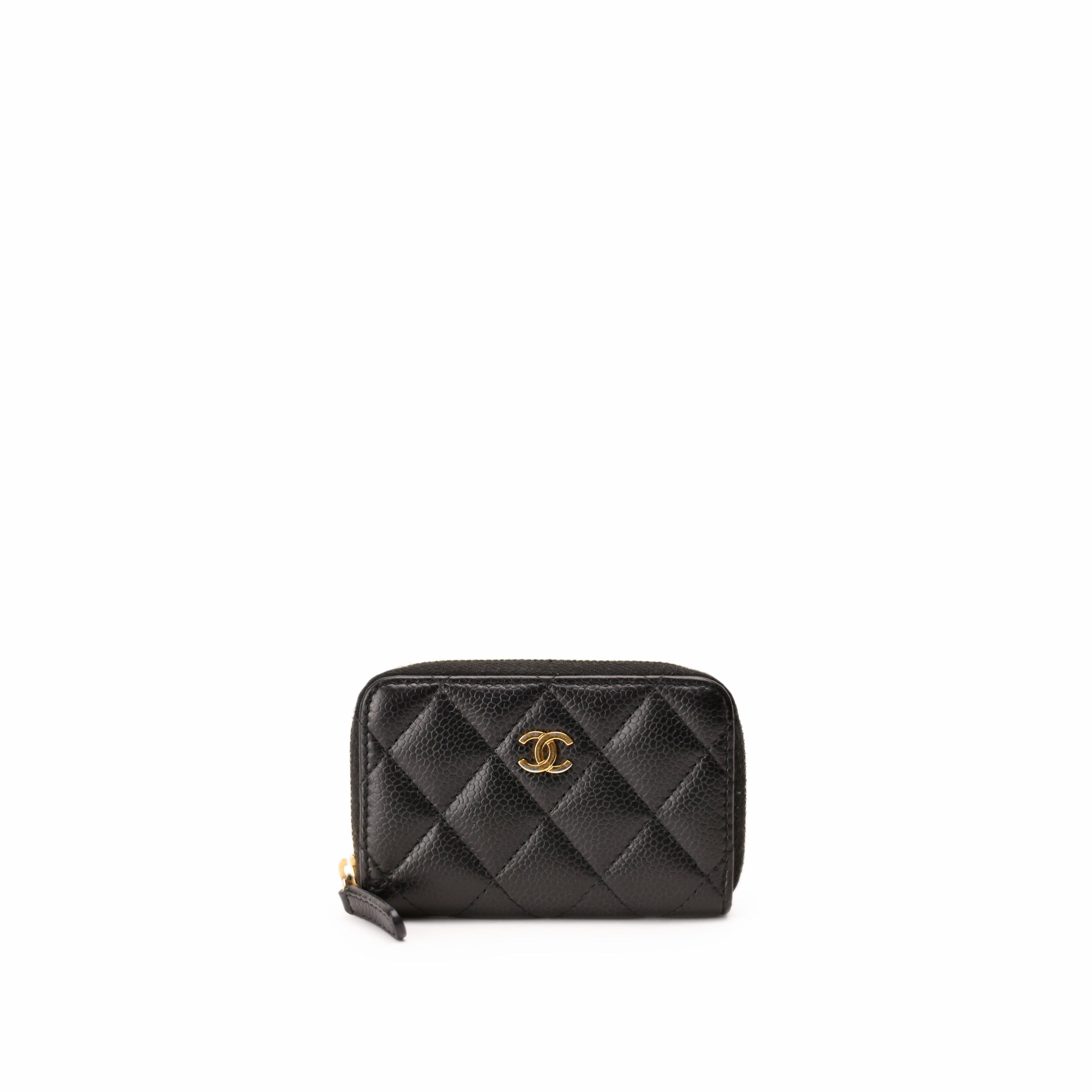 Chanel Classic CC Zippy Wallet Black Caviar GHW