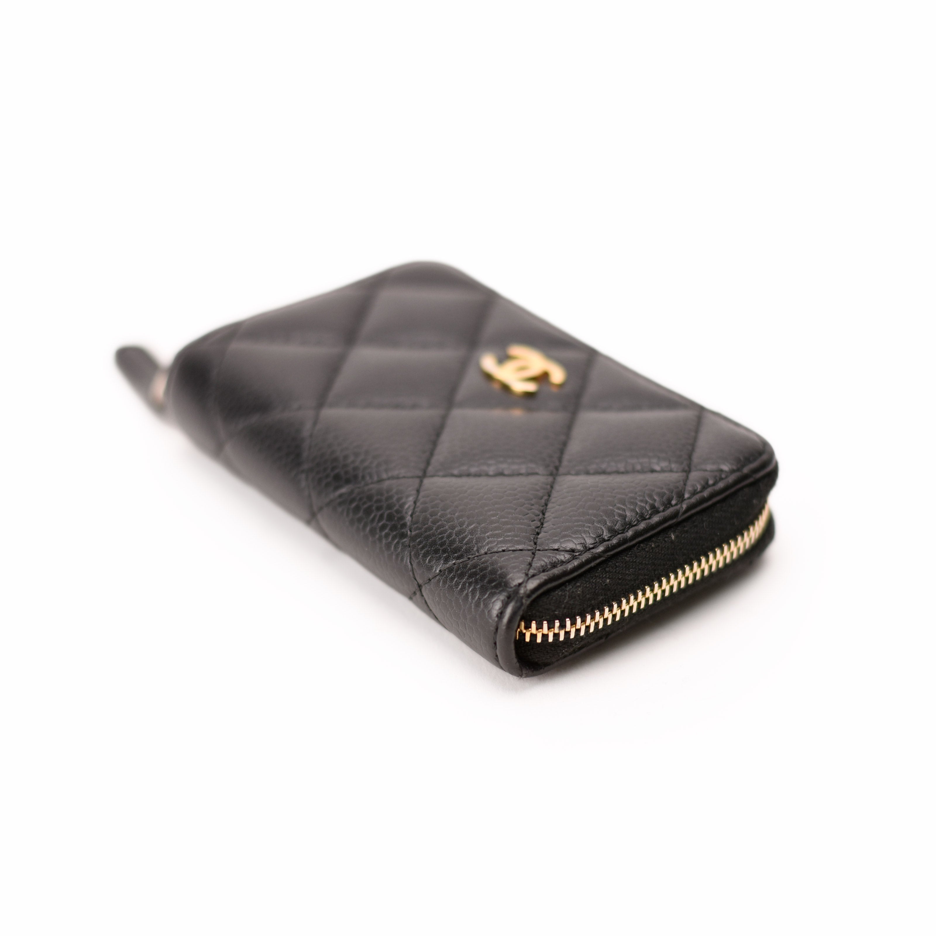 Chanel Classic CC Zippy Wallet Black Caviar GHW