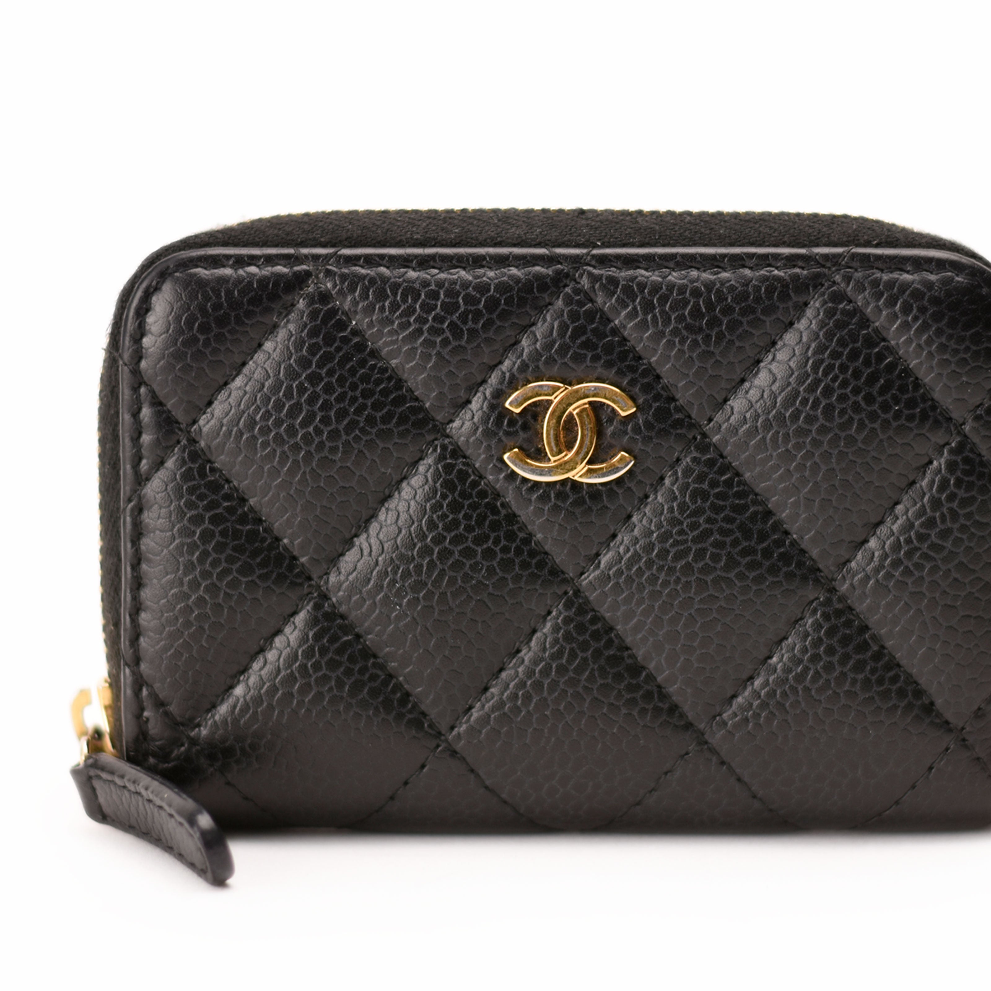 Chanel Classic CC Zippy Wallet Black Caviar GHW