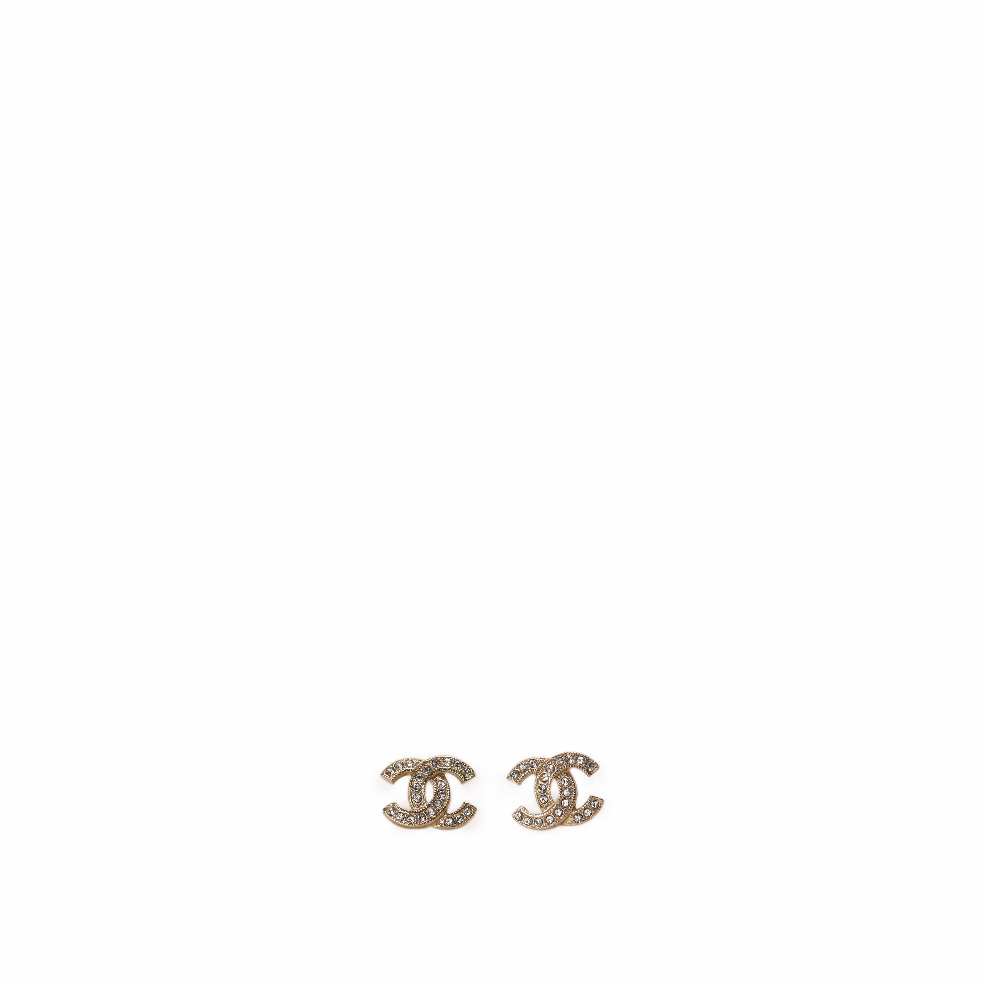 Chanel CC Mini Champagne Earrings