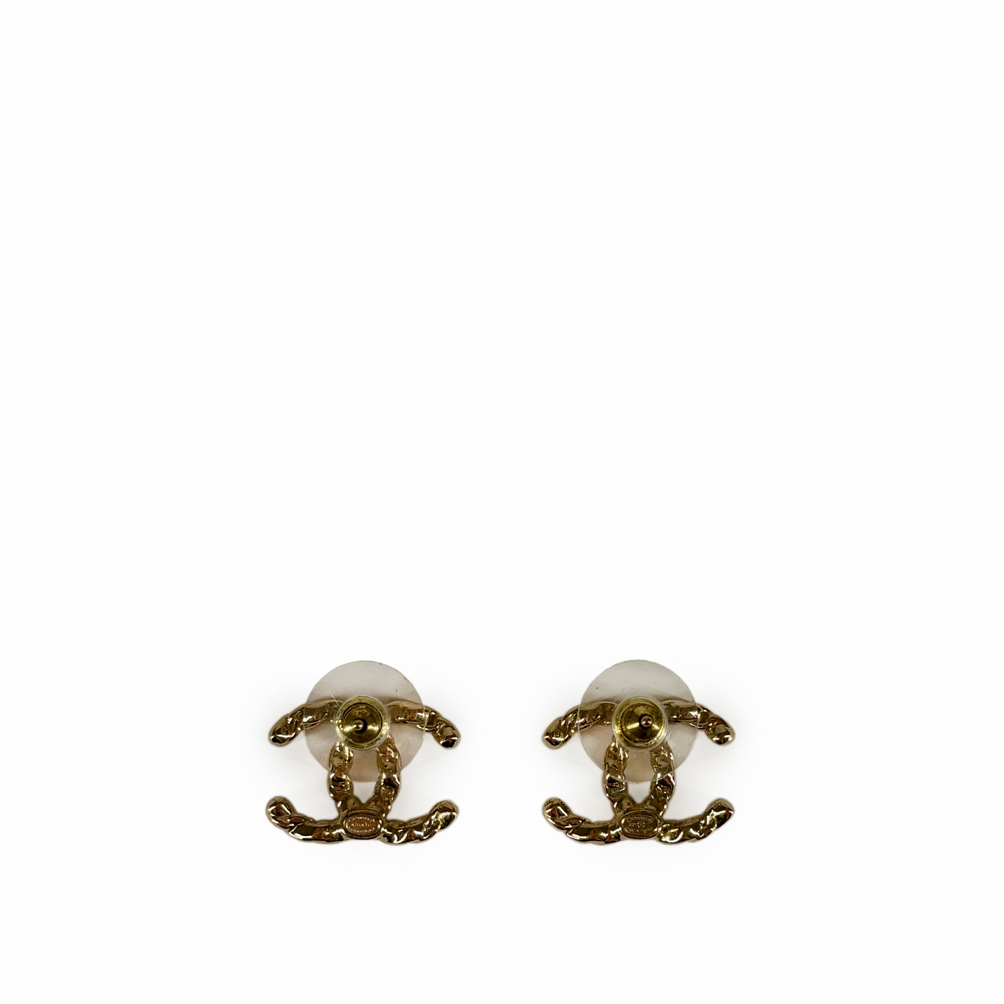 Chanel CC Chain Gold Earrings
