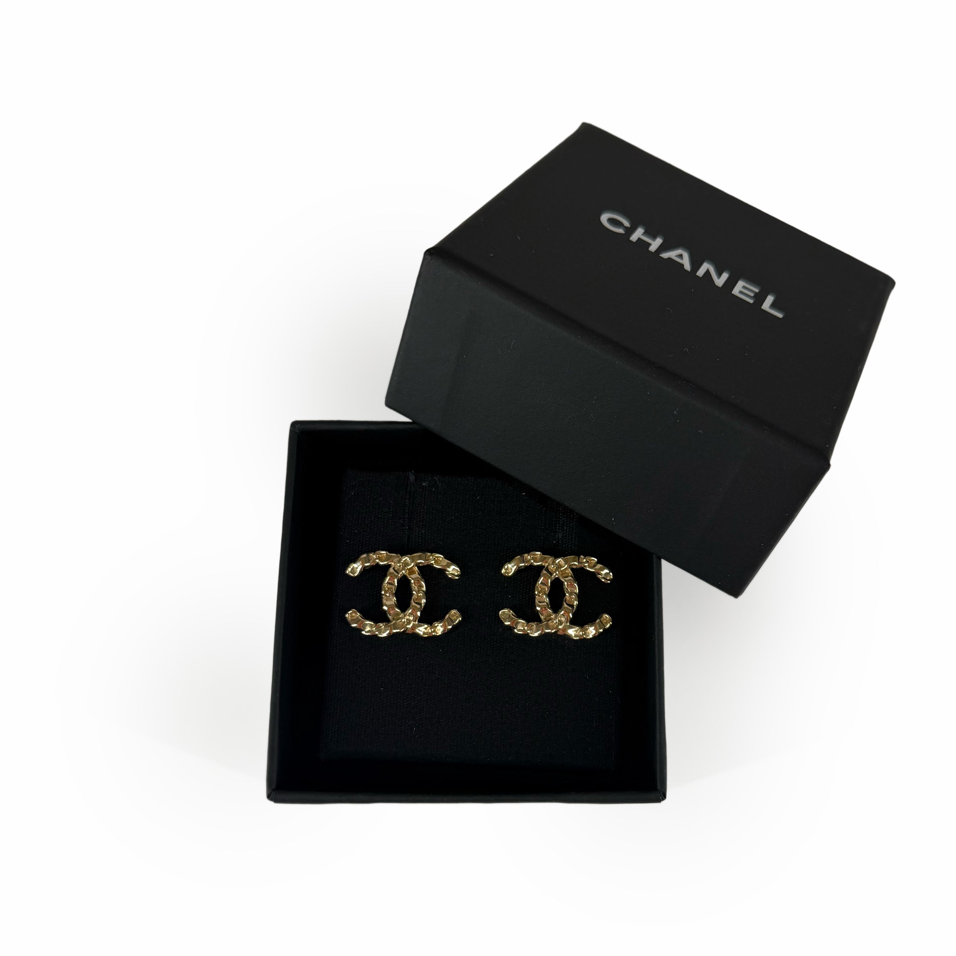 Chanel CC Chain Gold Earrings