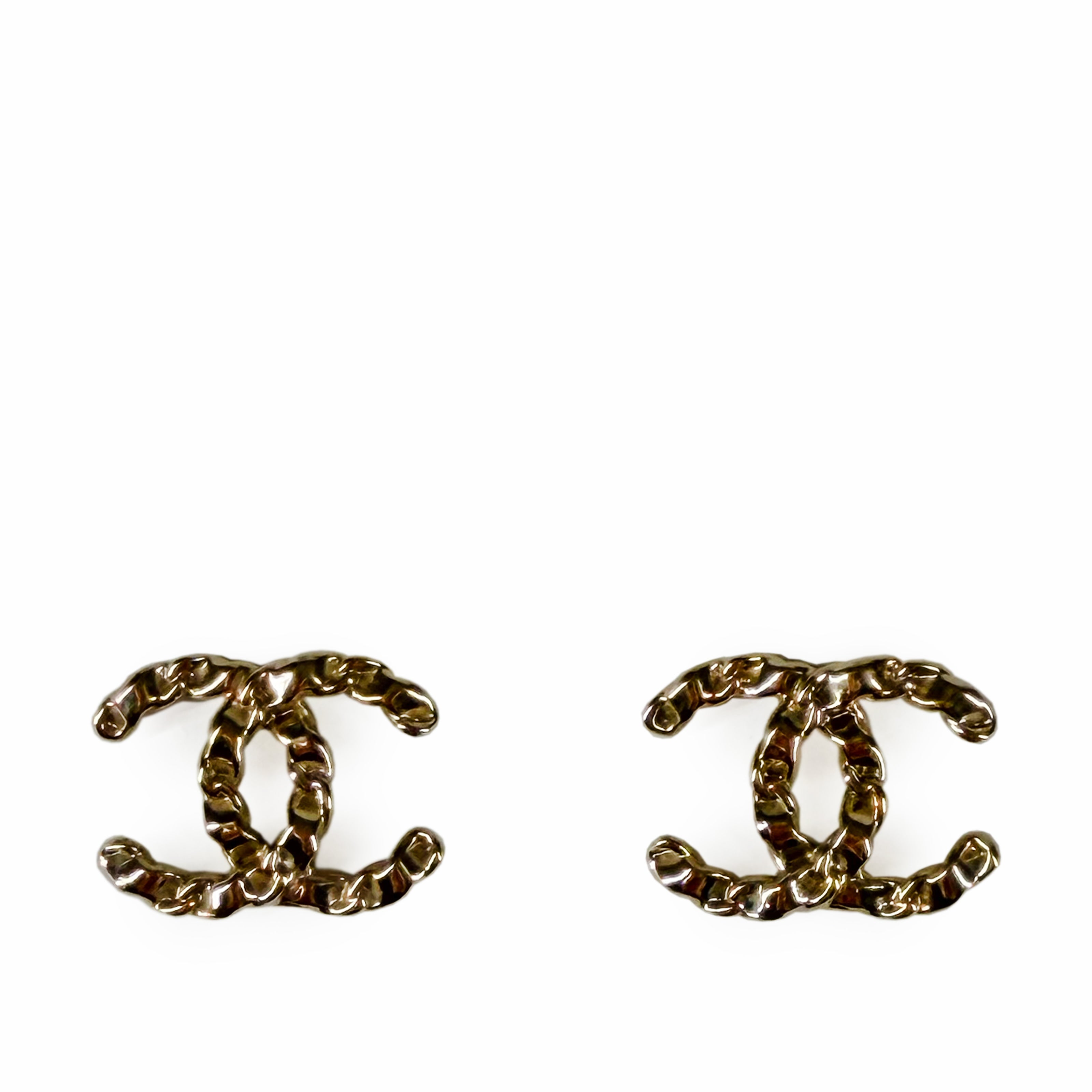 Chanel CC Chain Gold Earrings