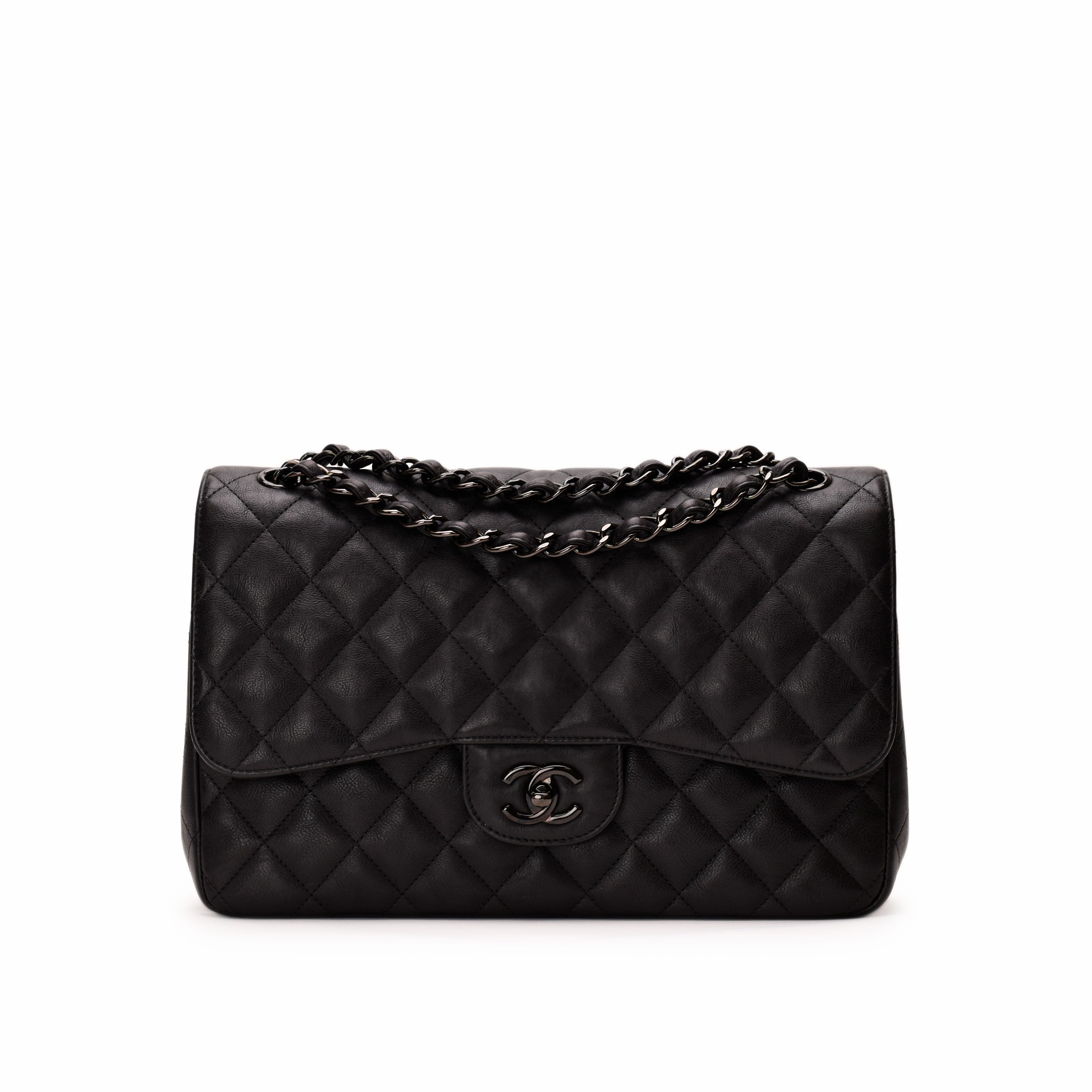 Chanel Timeless Jumbo So Black Quilted Calfskin