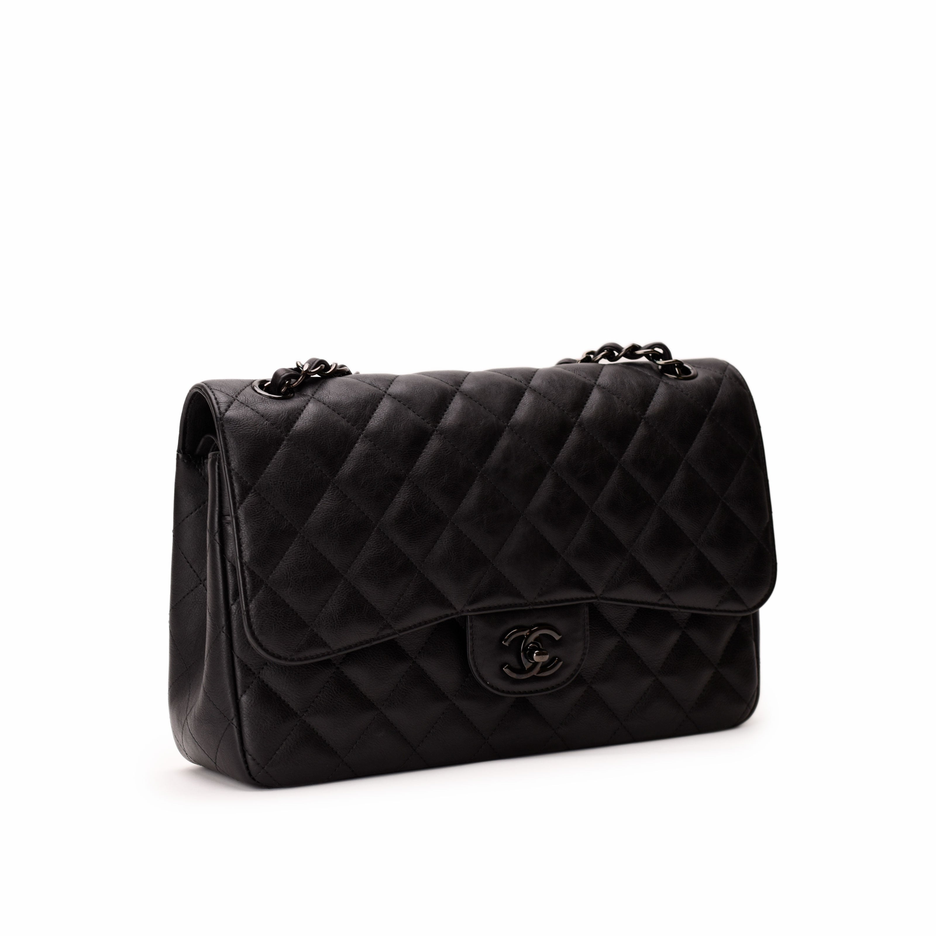 Chanel Timeless Jumbo So Black Quilted Calfskin