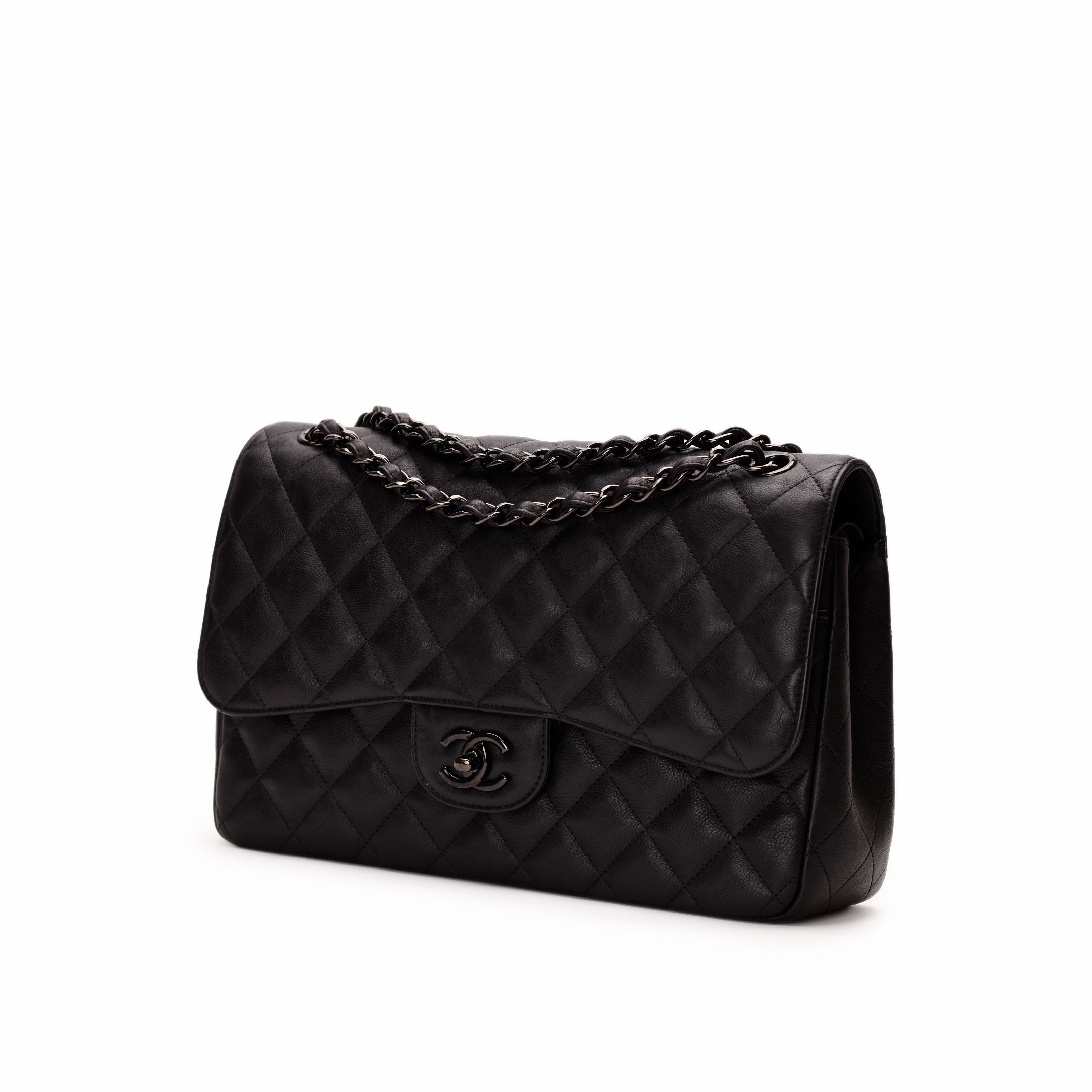 Chanel Timeless Jumbo So Black Quilted Calfskin