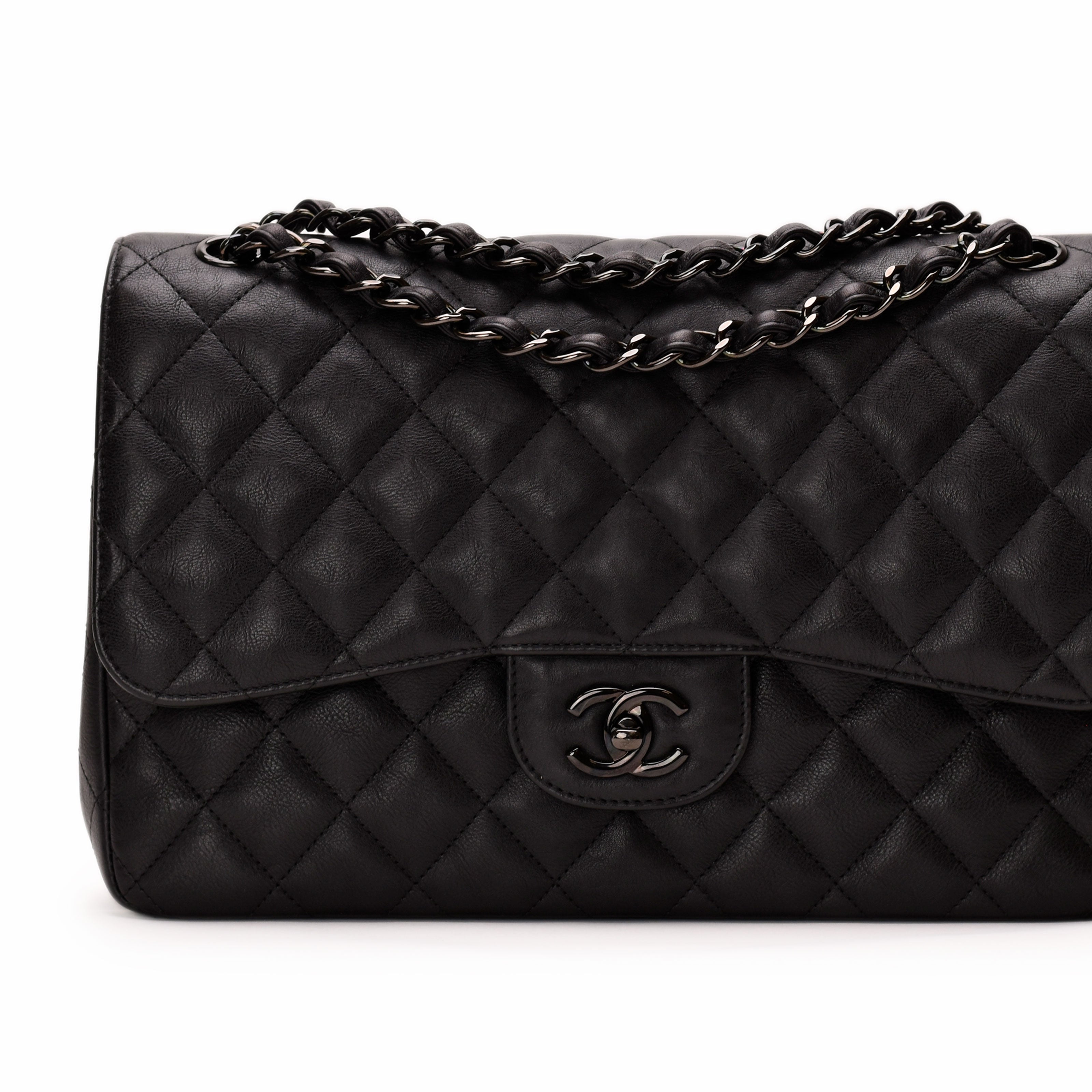 Chanel Timeless Jumbo So Black Quilted Calfskin