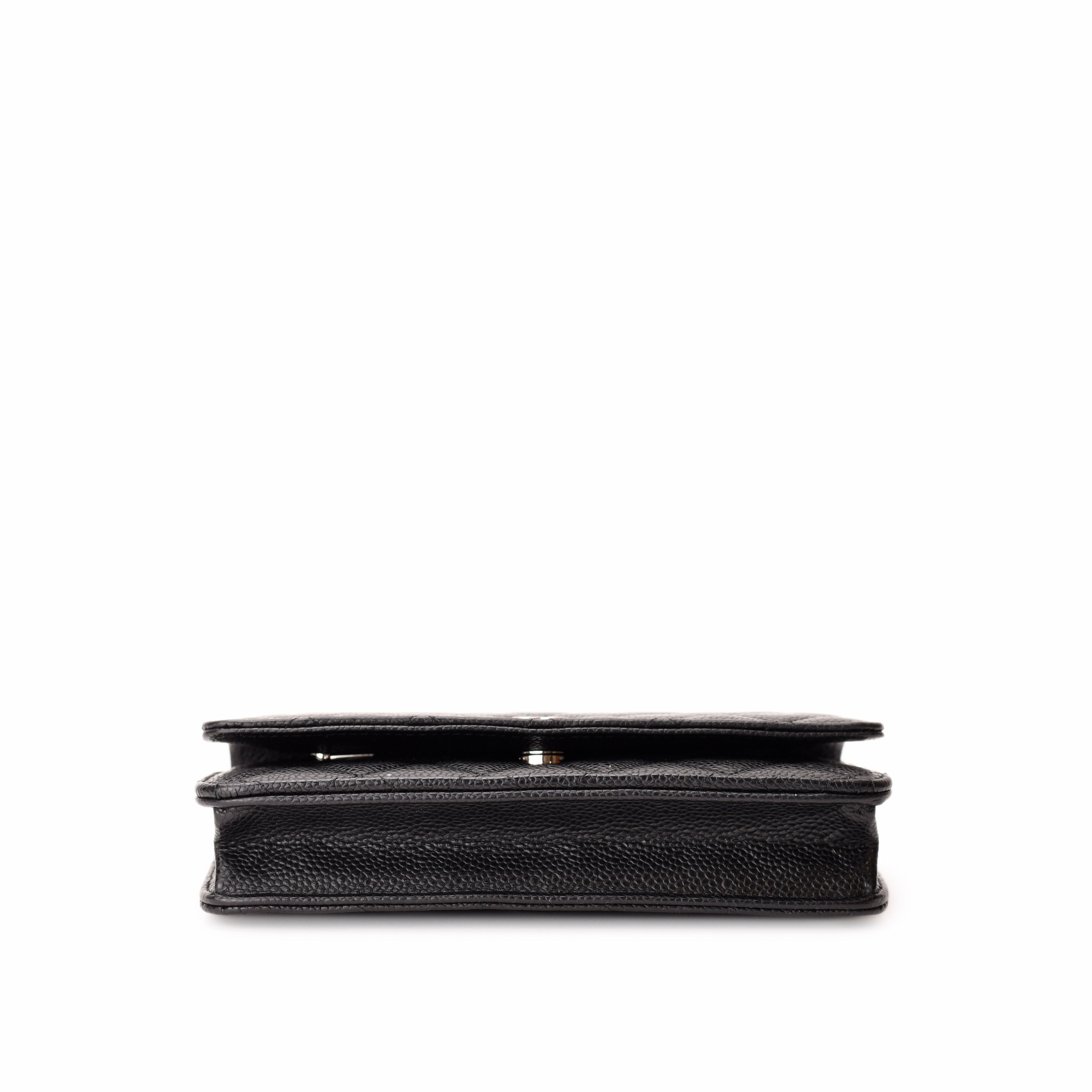 Chanel WOC Black Caviar SHW